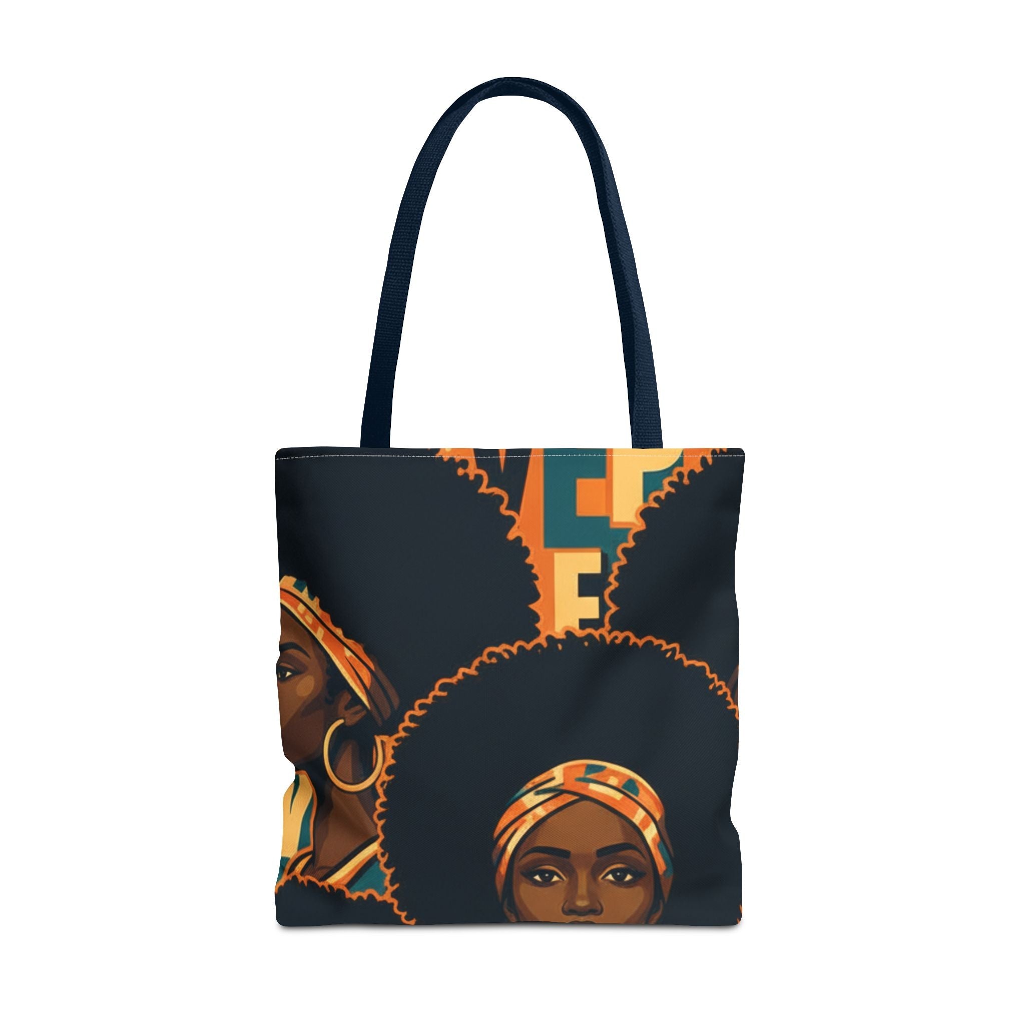Tote Bag — Afrocentric Art Tote with 'We Are Home' Headwrap Design