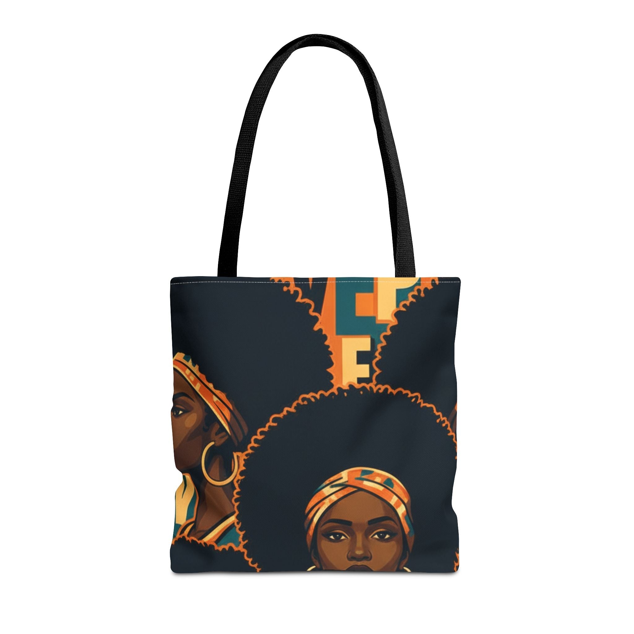 Tote Bag — Afrocentric Art Tote with 'We Are Home' Headwrap Design