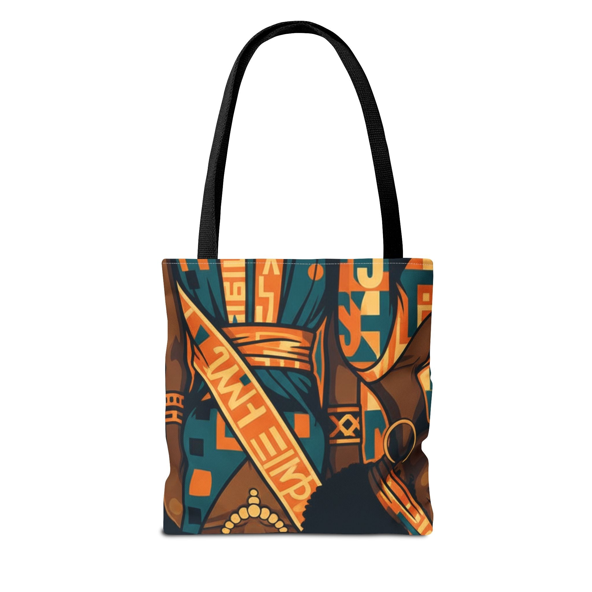 Tote Bag — Afrocentric Art Tote with 'We Are Home' Headwrap Design