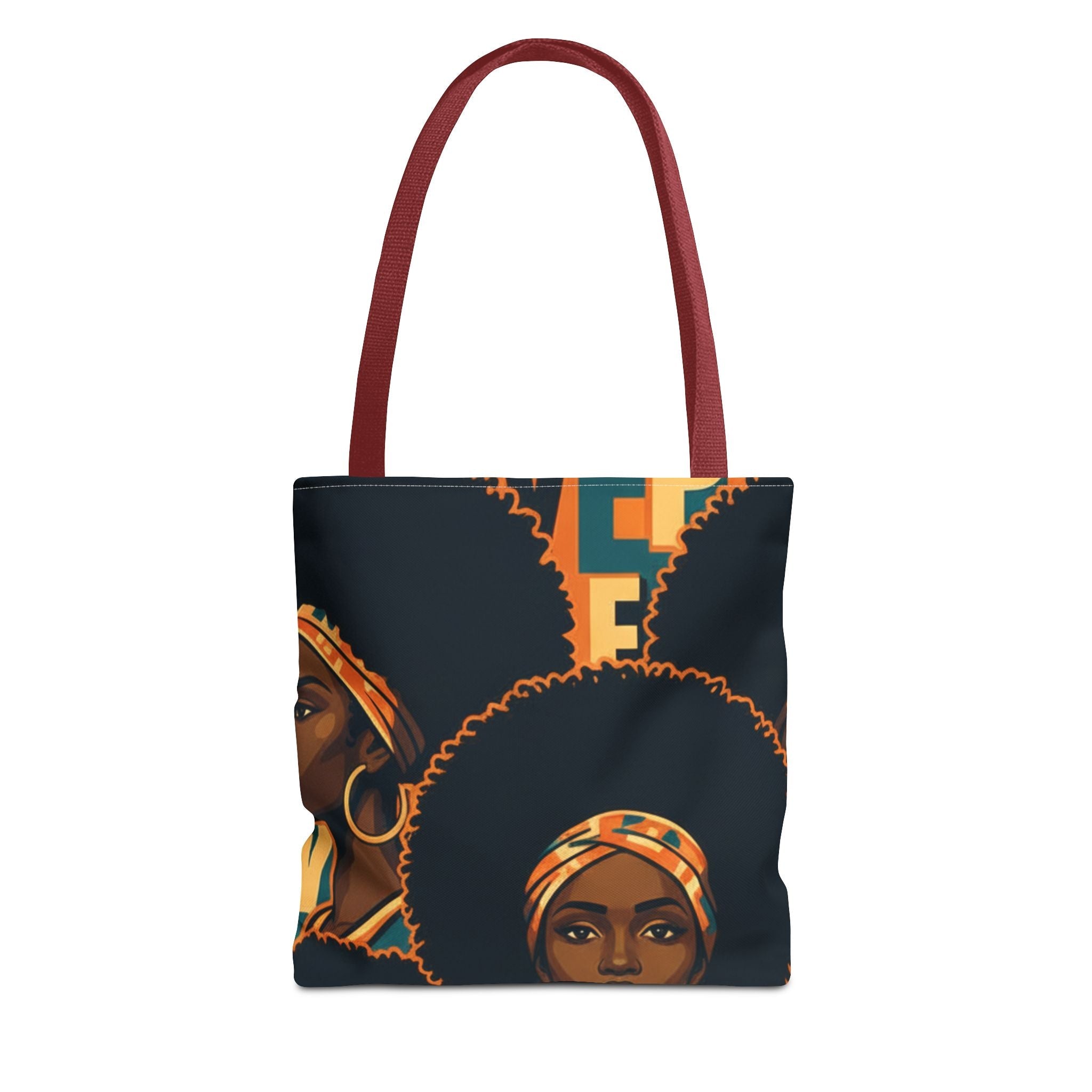 Tote Bag — Afrocentric Art Tote with 'We Are Home' Headwrap Design