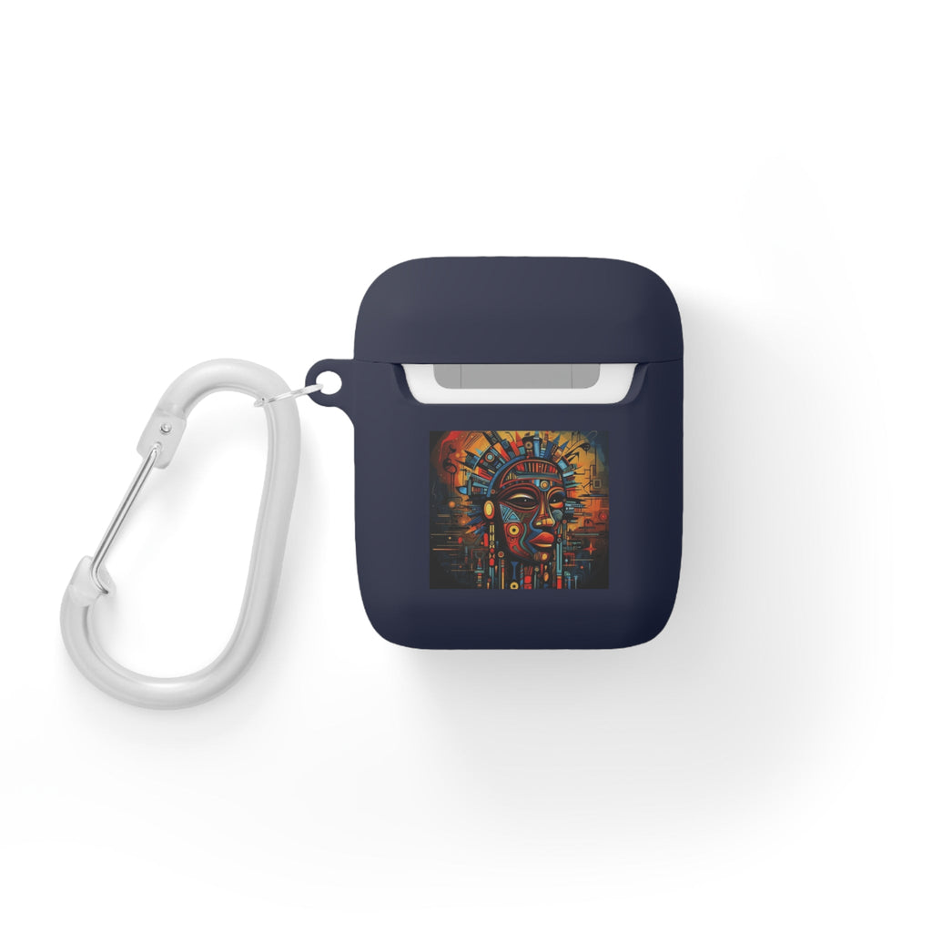 Tribal AirPods Case Cover, Unique Wireless Earbud Holder, Gift for Music Lovers, Vibrant Art Accessory, Great for Festivals Printify