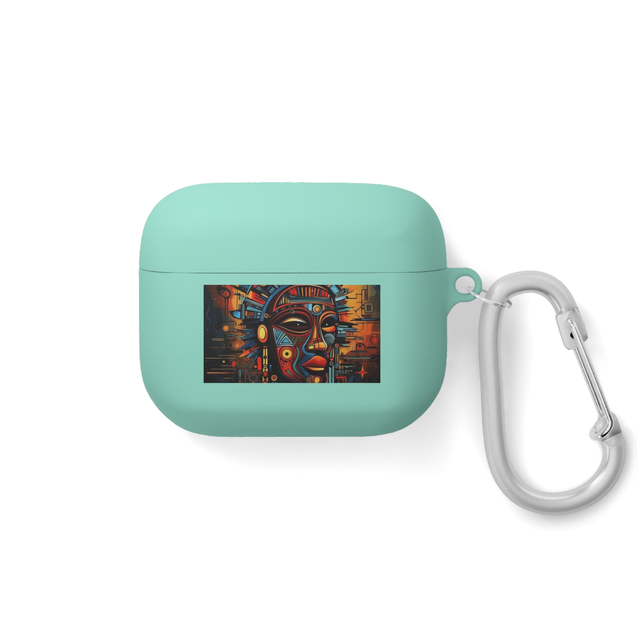 Tribal AirPods Case Cover, Unique Wireless Earbud Holder, Gift for Music Lovers, Vibrant Art Accessory, Great for Festivals Printify