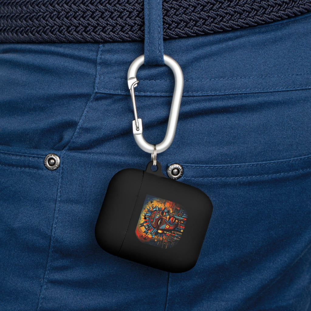 Tribal AirPods Case Cover, Unique Wireless Earbud Holder, Gift for Music Lovers, Vibrant Art Accessory, Great for Festivals Printify