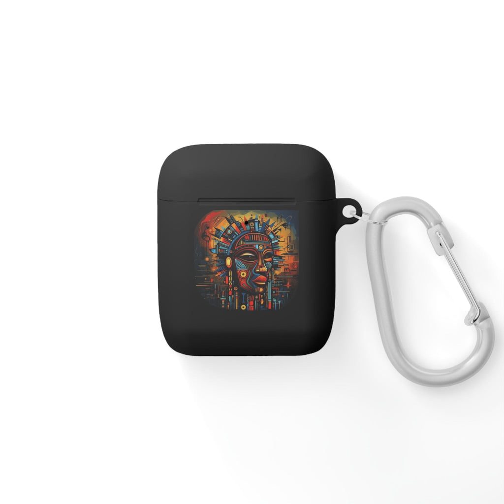 Tribal AirPods Case Cover, Unique Wireless Earbud Holder, Gift for Music Lovers, Vibrant Art Accessory, Great for Festivals Printify