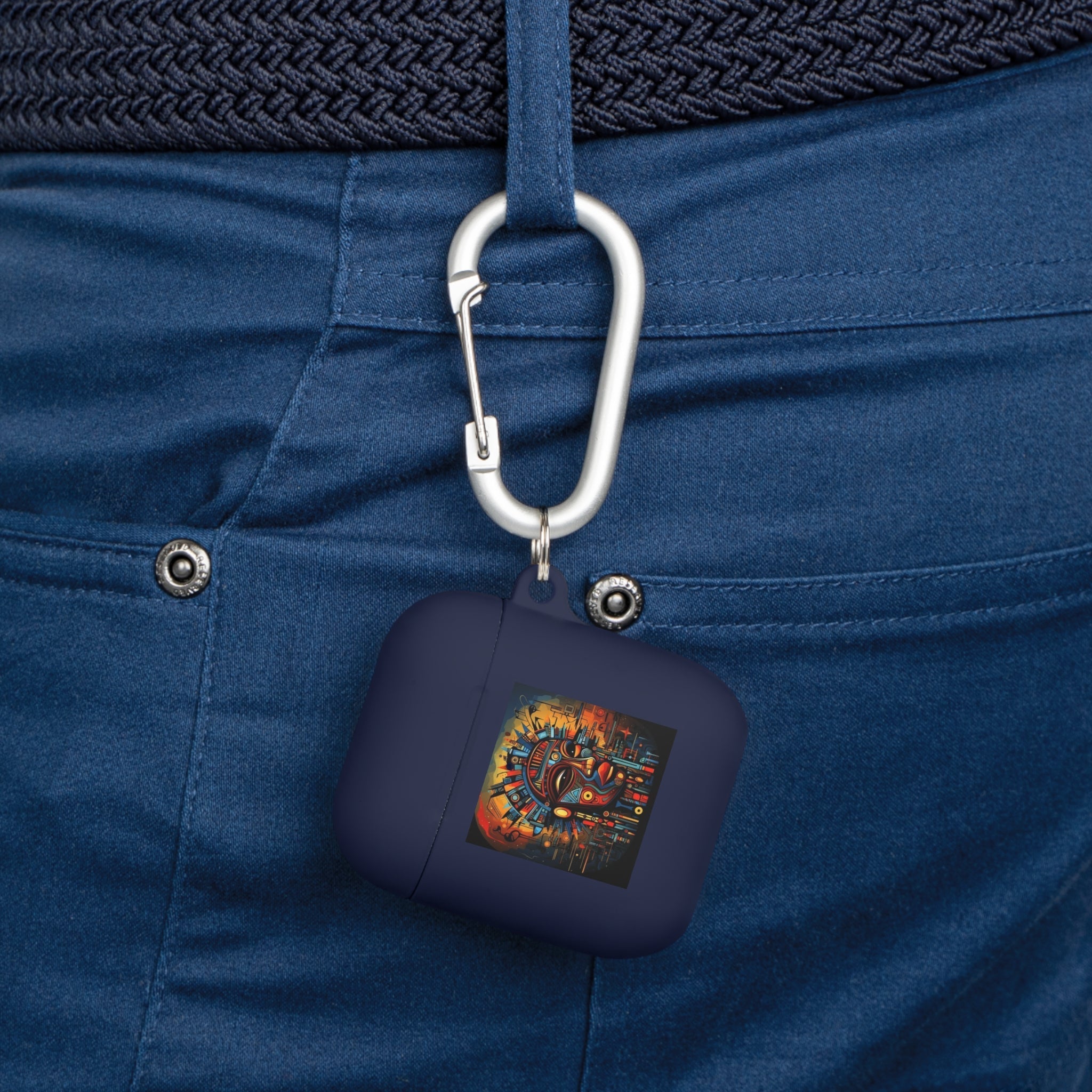 Tribal AirPods Case Cover, Unique Wireless Earbud Holder, Gift for Music Lovers, Vibrant Art Accessory, Great for Festivals Printify