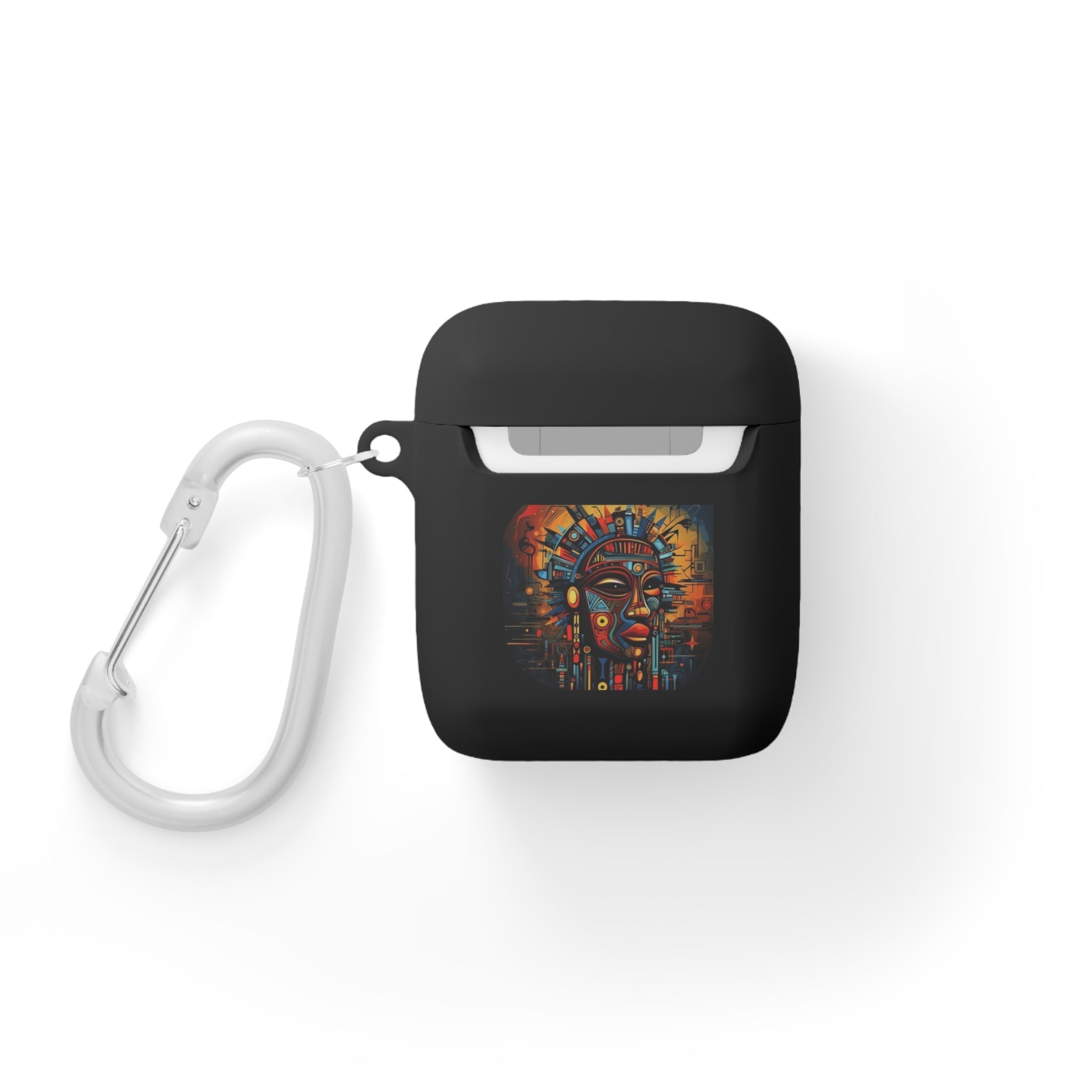 Tribal AirPods Case Cover, Unique Wireless Earbud Holder, Gift for Music Lovers, Vibrant Art Accessory, Great for Festivals Printify