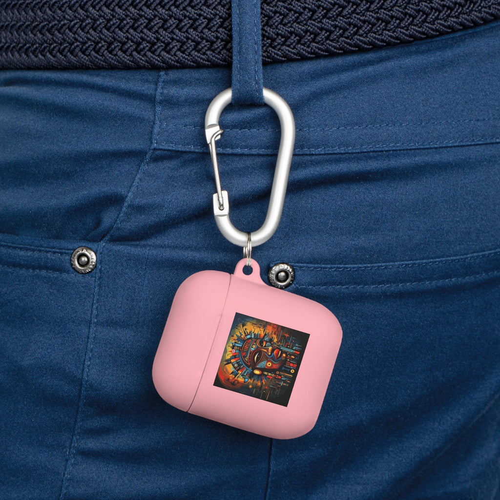 Tribal AirPods Case Cover, Unique Wireless Earbud Holder, Gift for Music Lovers, Vibrant Art Accessory, Great for Festivals Printify