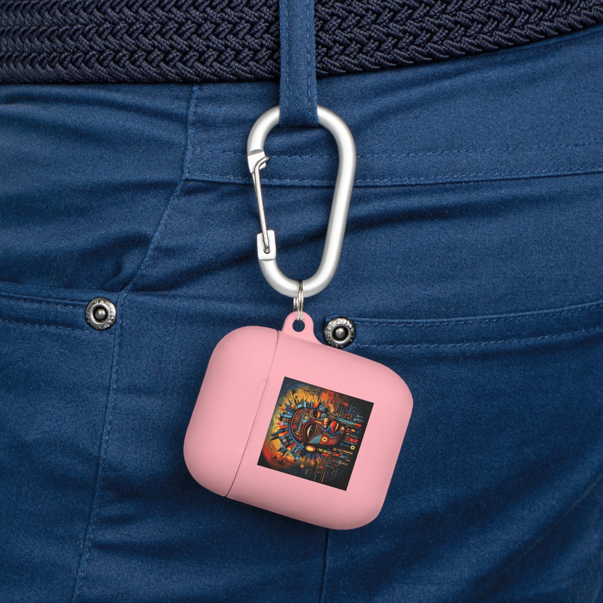 Tribal AirPods Case Cover, Unique Wireless Earbud Holder, Gift for Music Lovers, Vibrant Art Accessory, Great for Festivals Printify