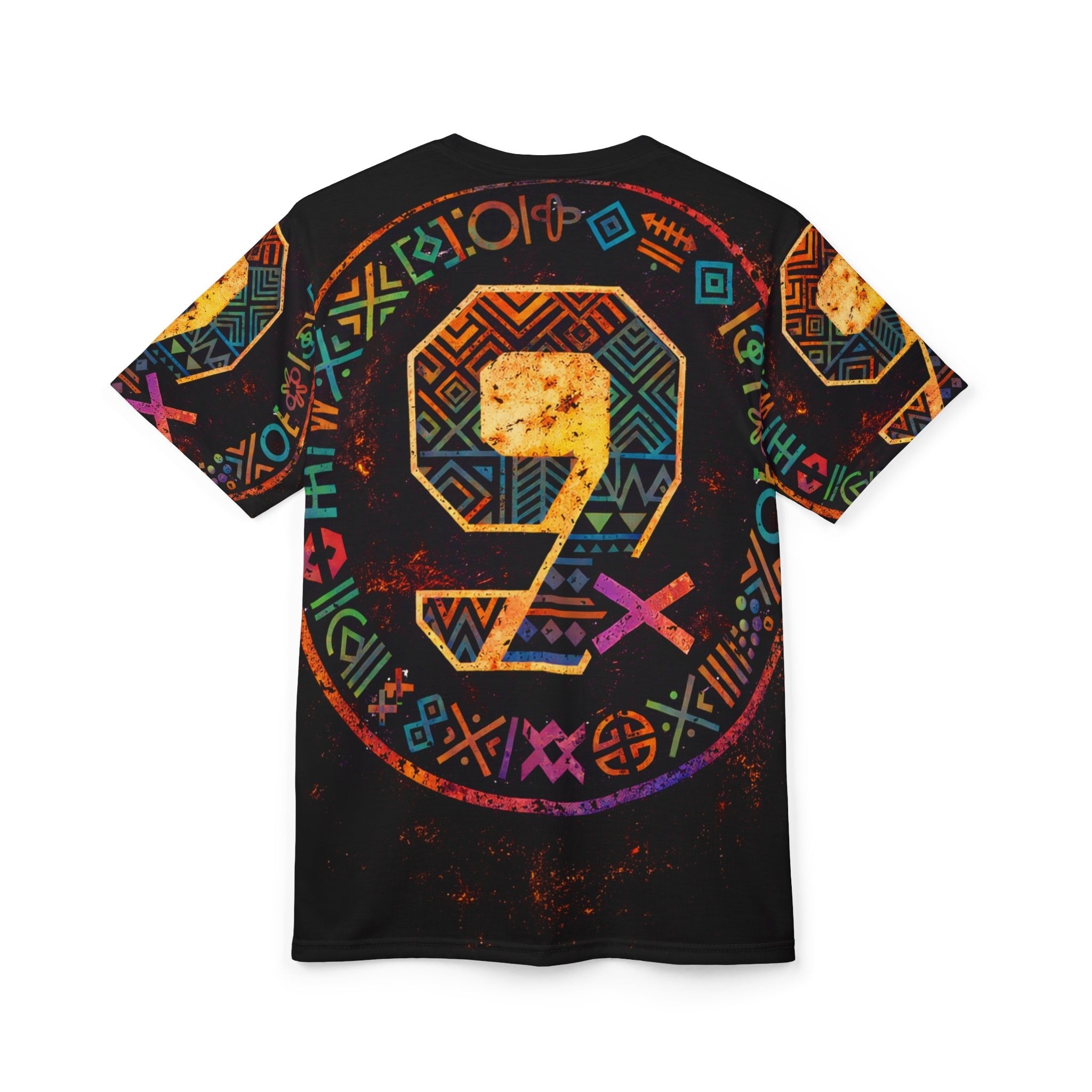 9 Ether Neon Frequency Graphic Tee Printify