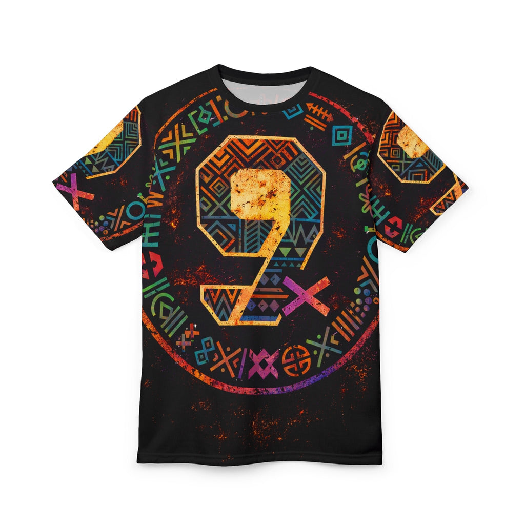 9 Ether Neon Frequency Graphic Tee Printify