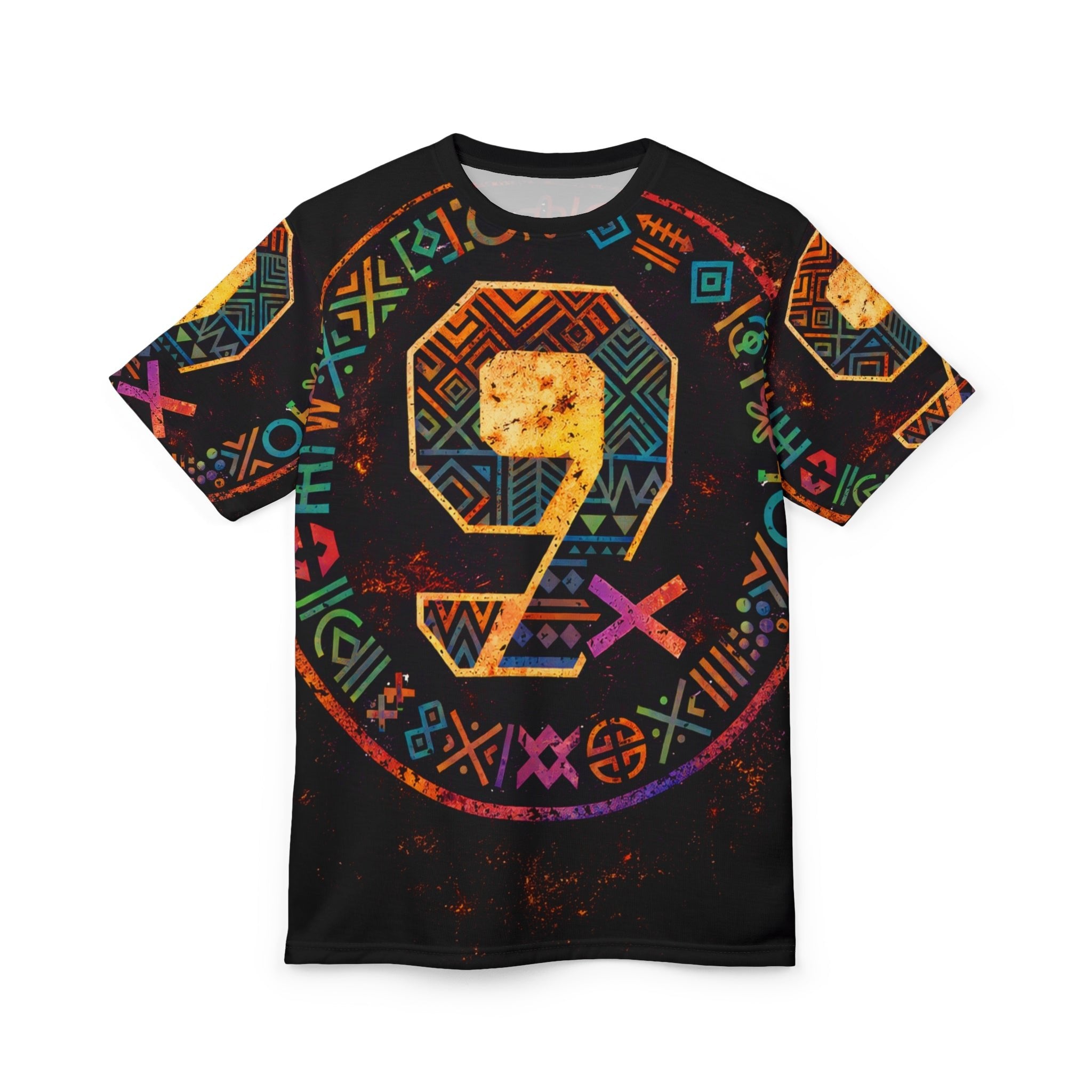 9 Ether Neon Frequency Graphic Tee Printify