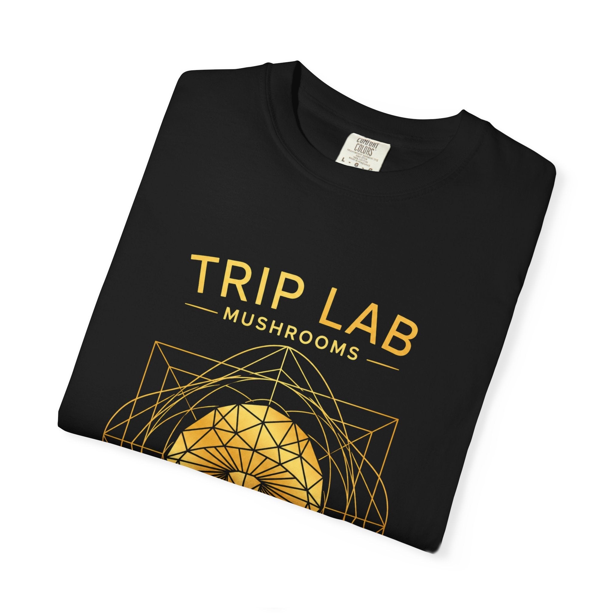 Trip Lab Mushrooms Tee — Sacred Geometry Comfort Colors Shirt