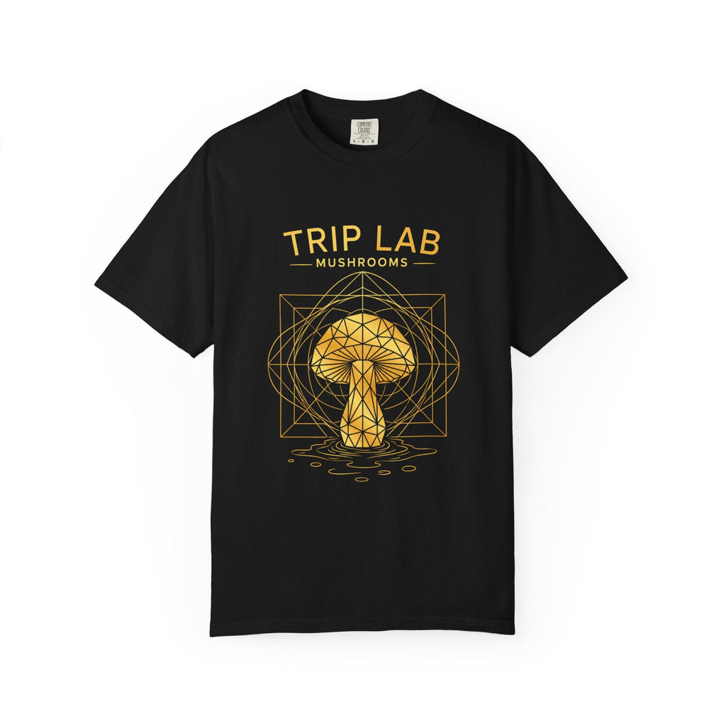 Trip Lab Mushrooms Tee — Sacred Geometry Comfort Colors Shirt