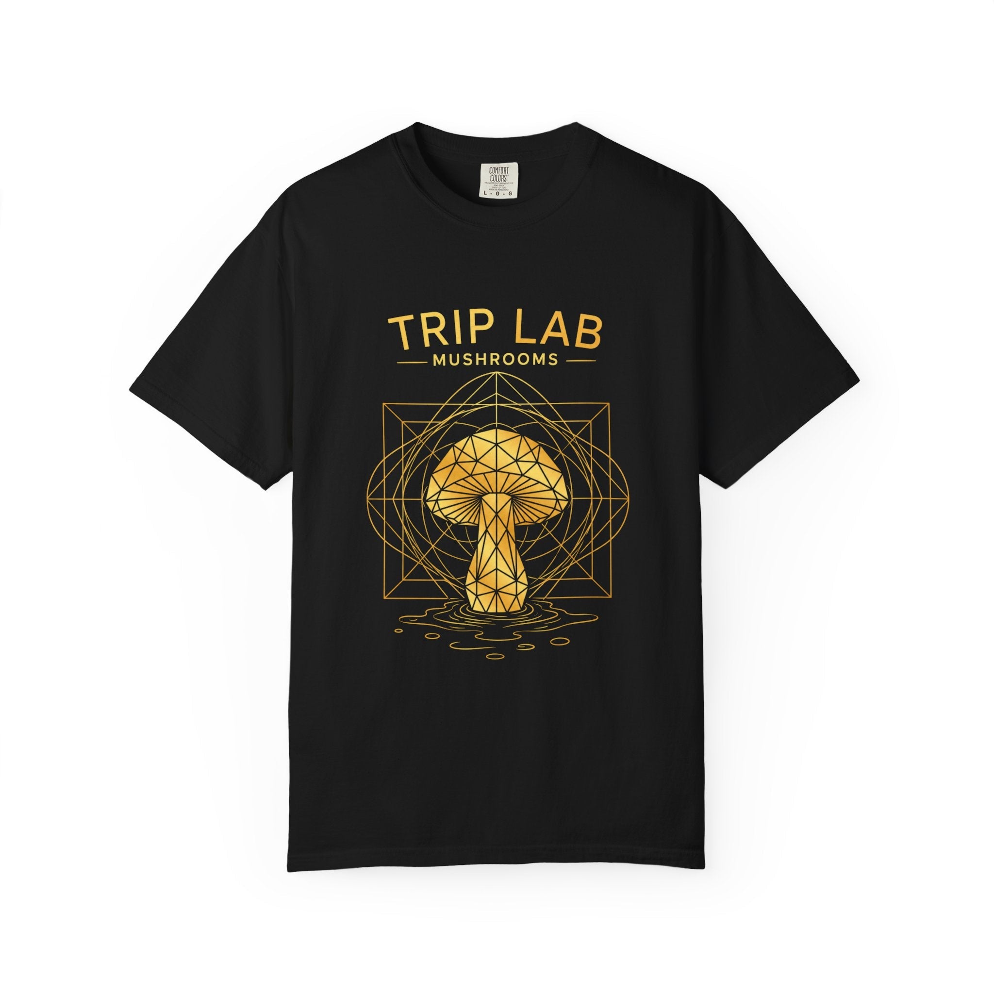 Trip Lab Mushrooms Tee — Sacred Geometry Comfort Colors Shirt