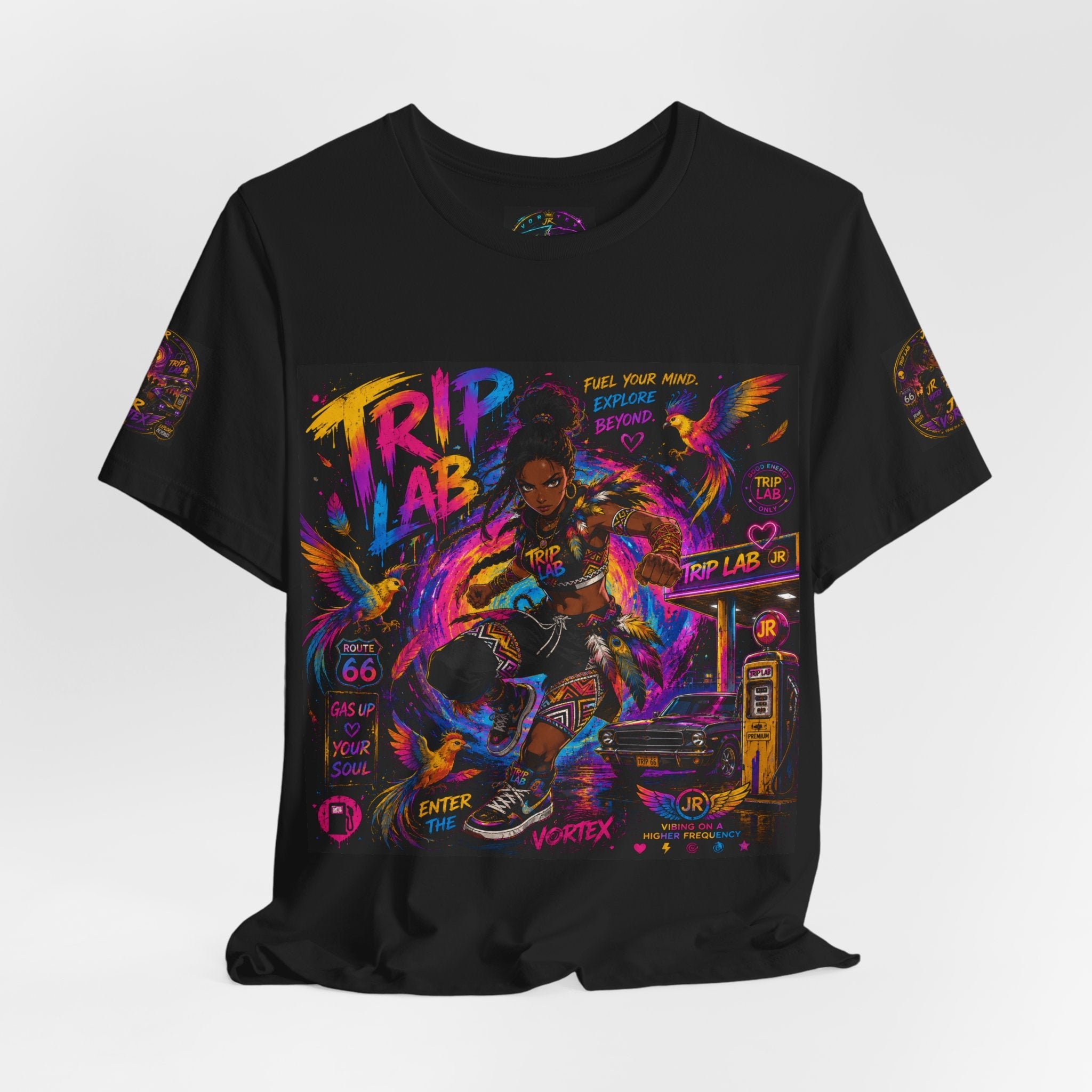 Trip Lab Neon Skate Tee — Psychedelic Skateboard Graphic T-Shirt