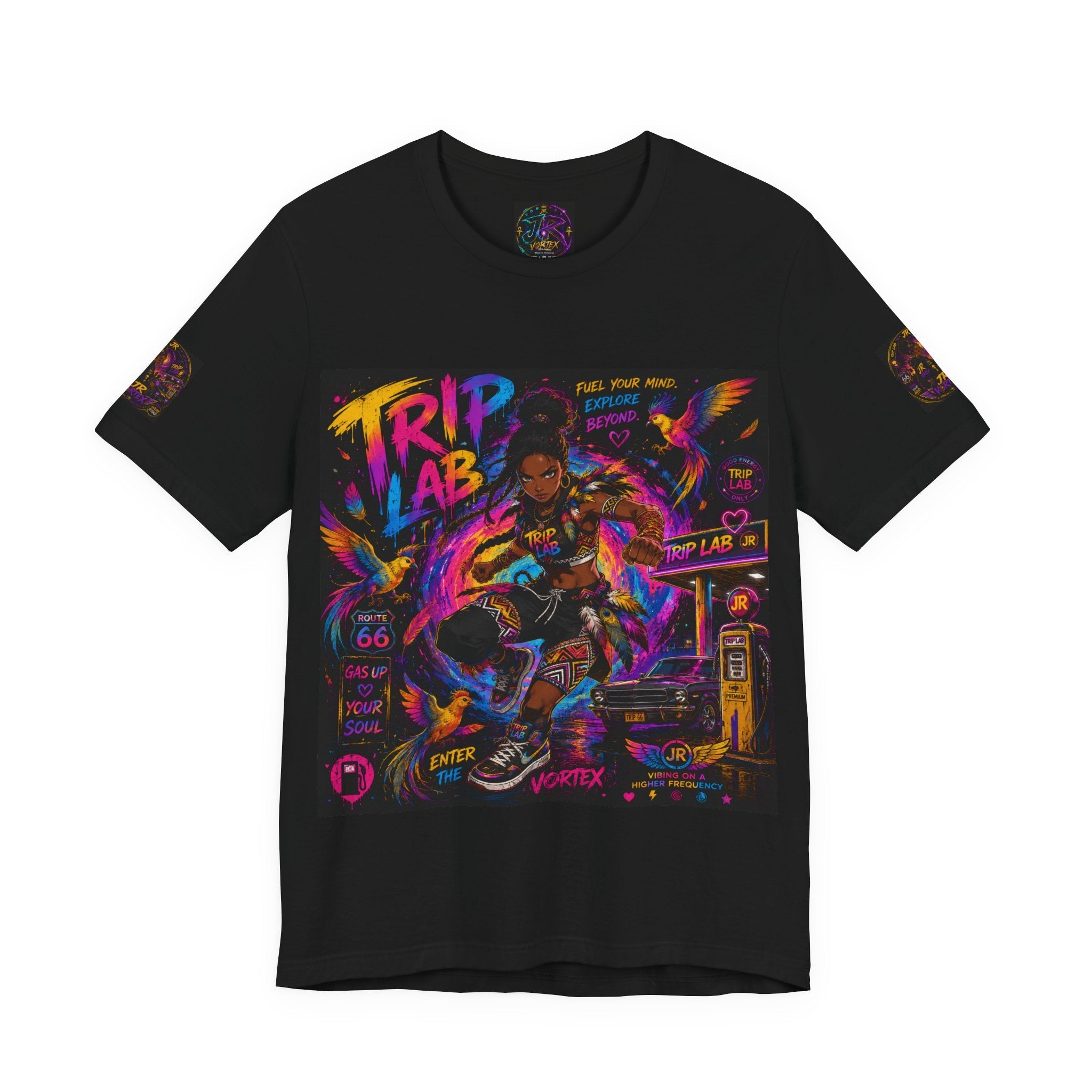 Trip Lab Neon Skate Tee — Psychedelic Skateboard Graphic T-Shirt