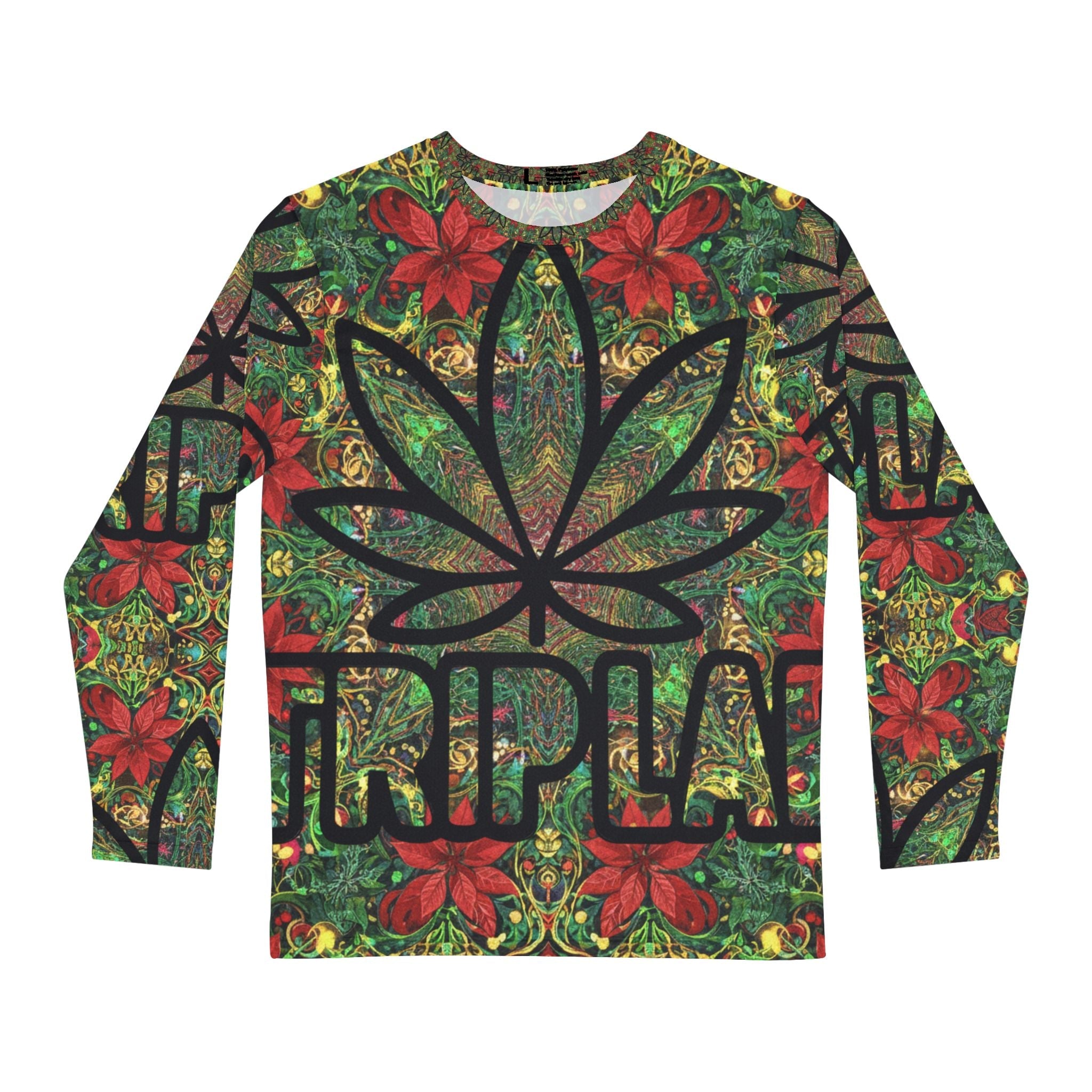 Tripla Kaleidoscope Long Sleeve — Psychedelic Geometric Shirt Printify
