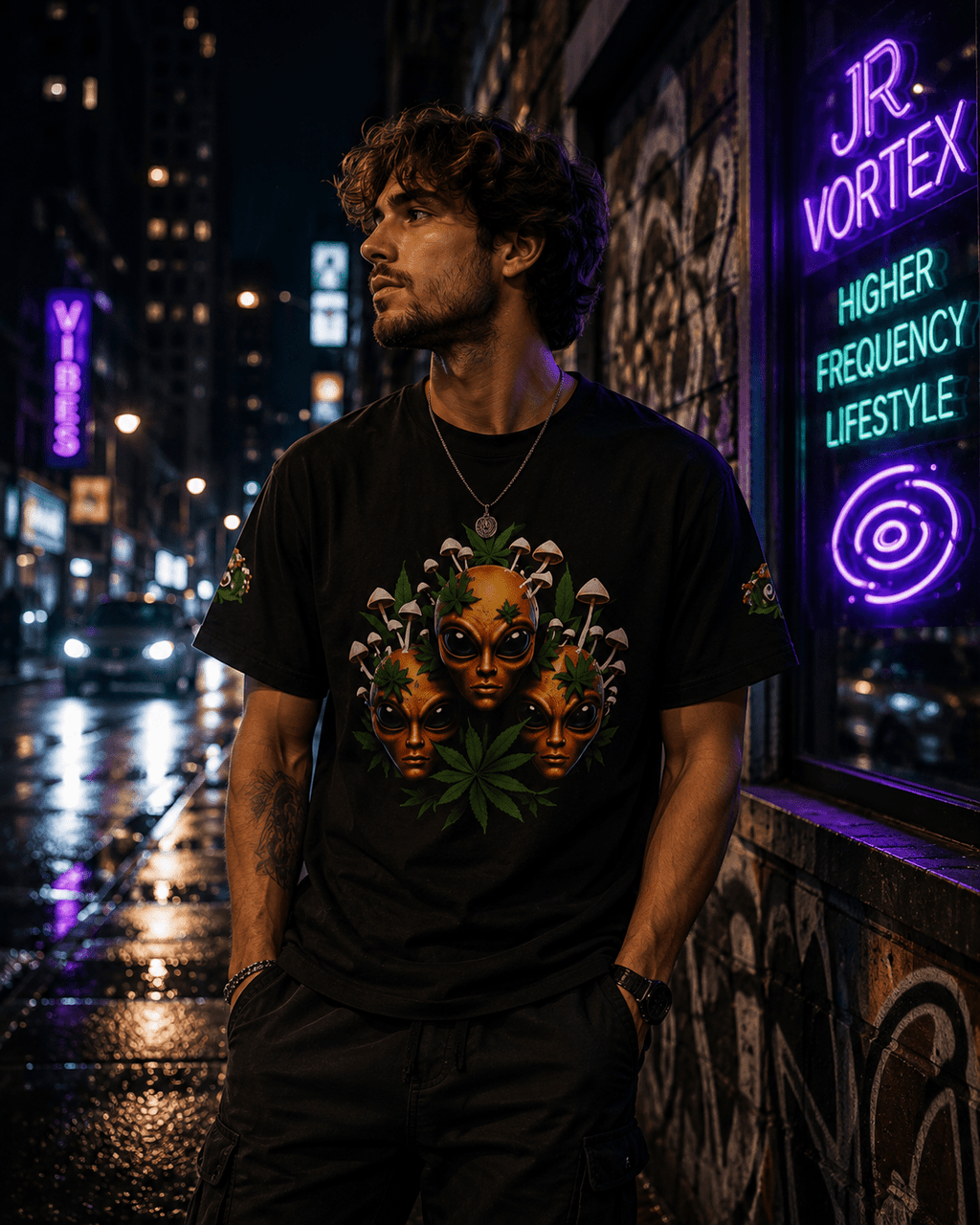 Triple Alien Frequency Tee