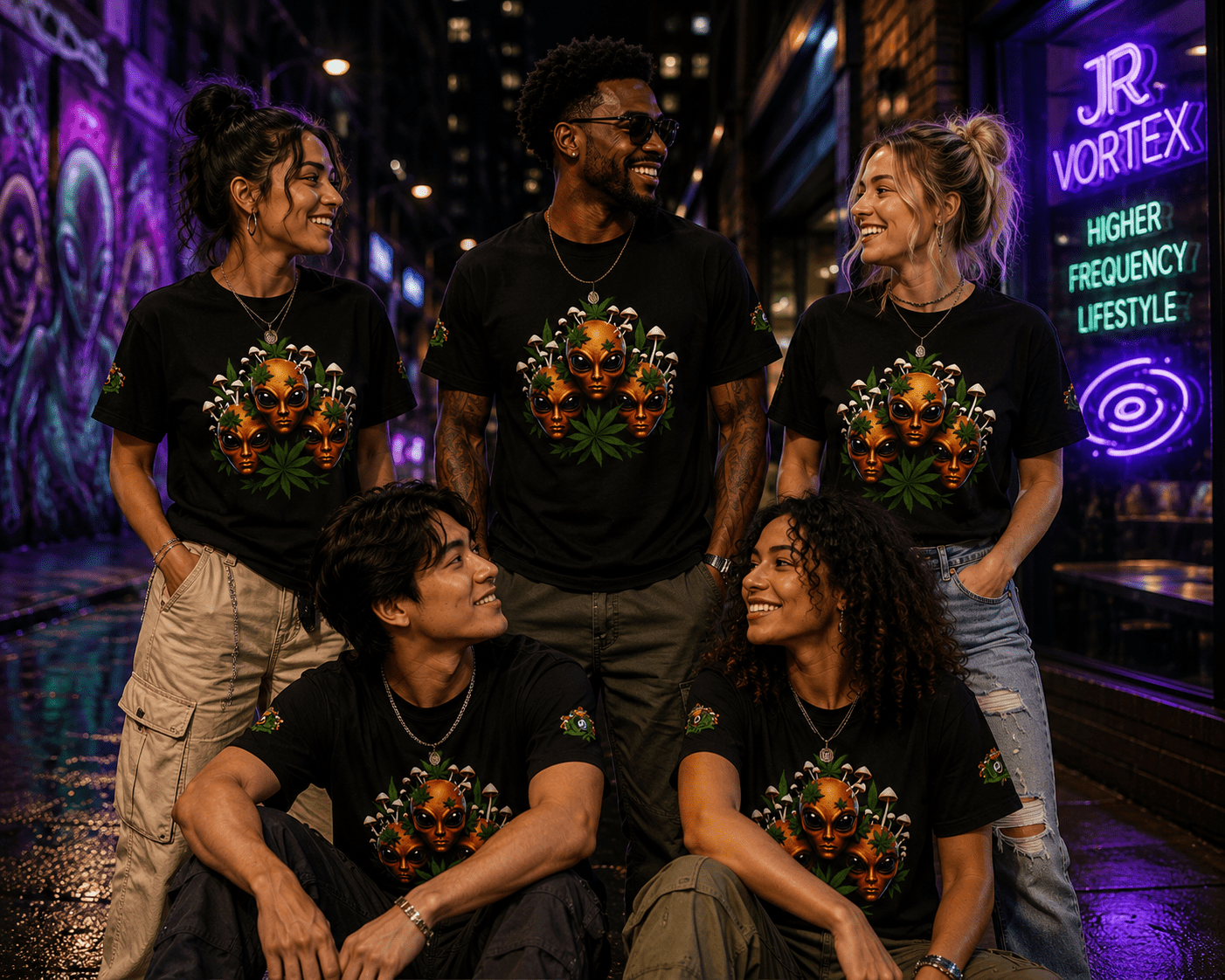 Triple Alien Frequency Tee