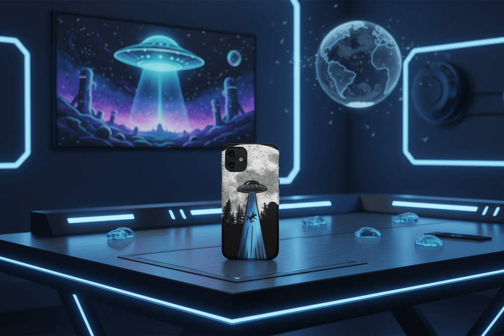UFO Phone Case Alien Desk Setup