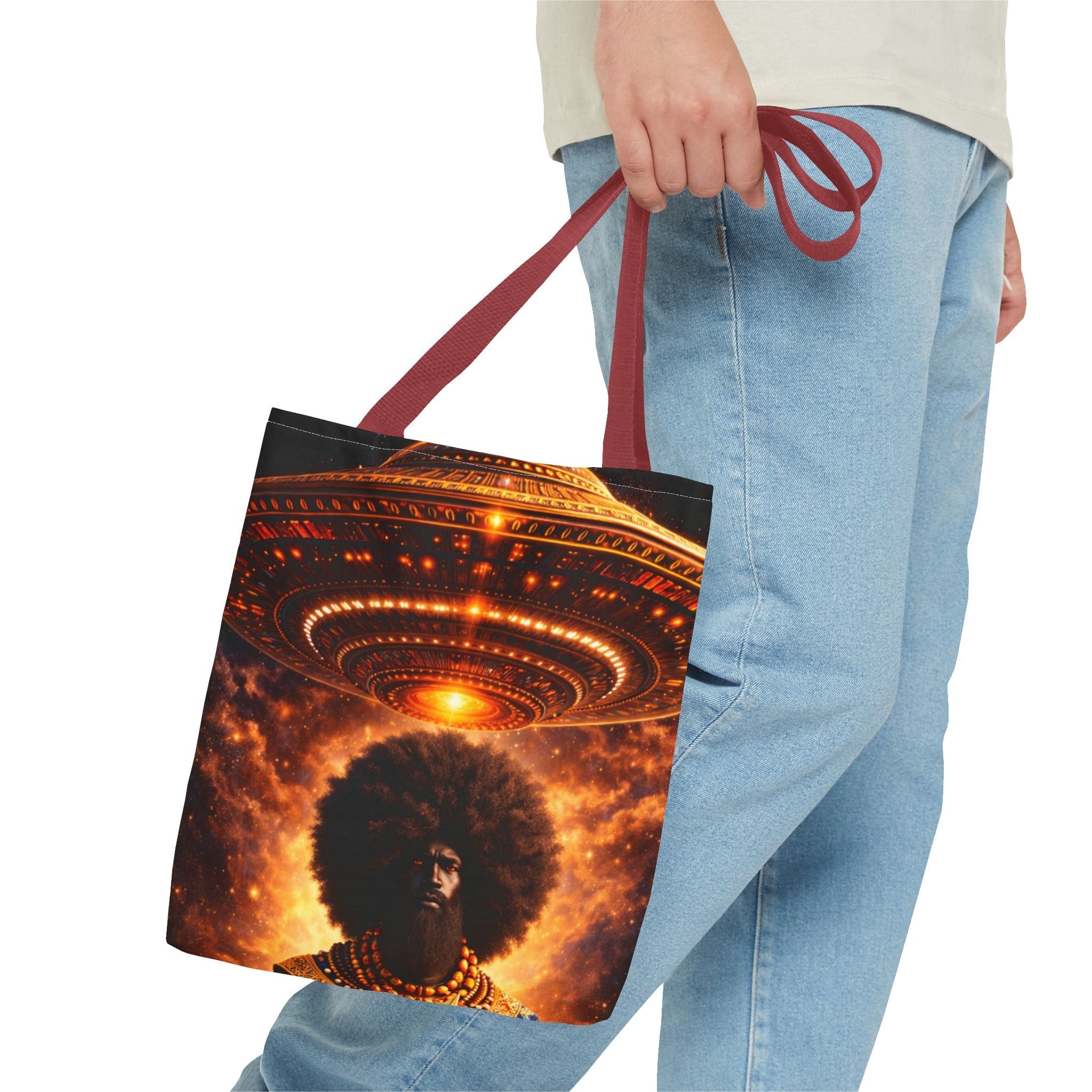 UFO Abduction Tote Bag — Sci‑Fi Alien Invasion Art Tote Printify