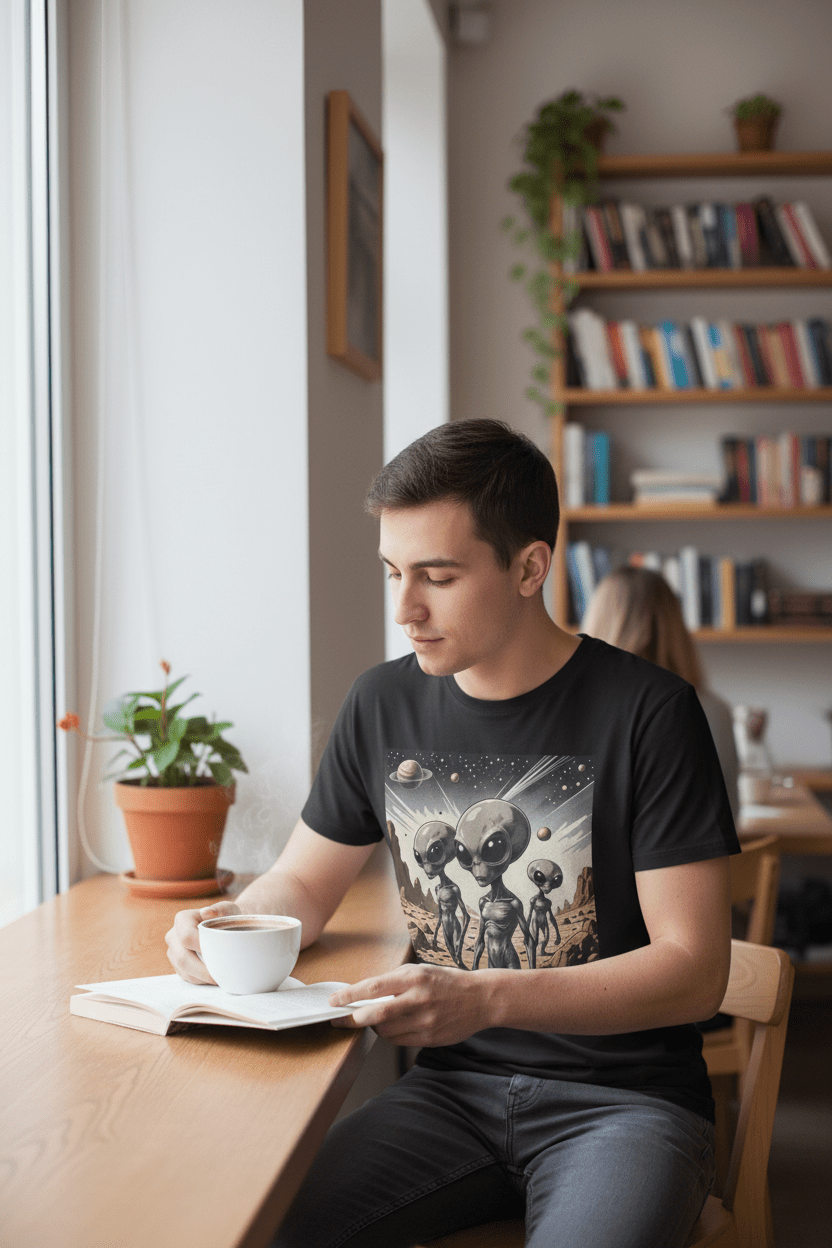 Retro Sci-Fi Alien Tee Lifestyle