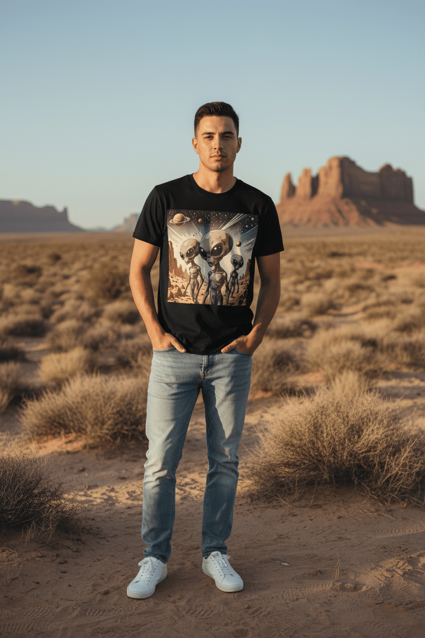 Retro Sci-Fi Alien Tee Outdoor