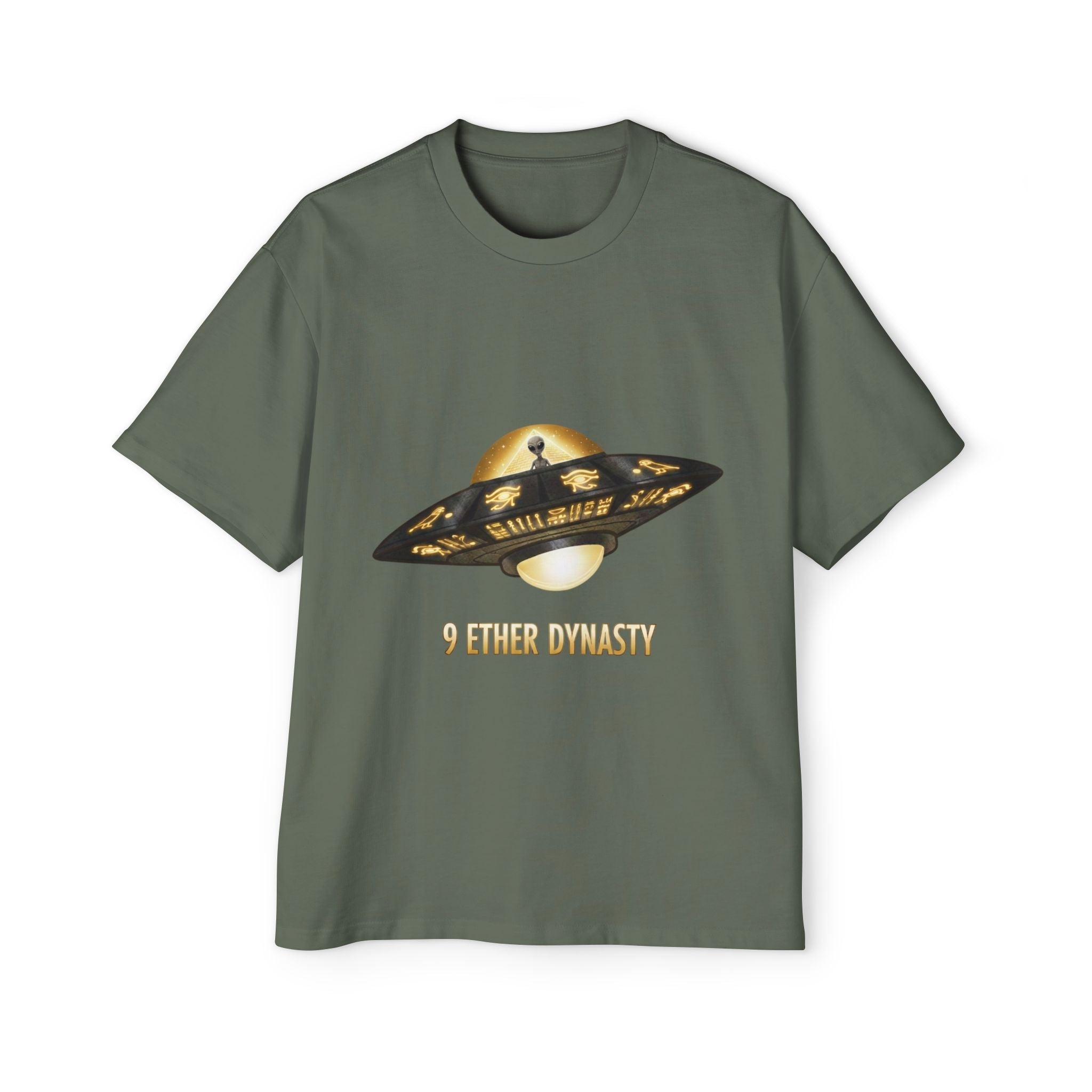 UFO Graphic Tee — “9 Ether Dynasty” Alien Spaceship T-Shirt