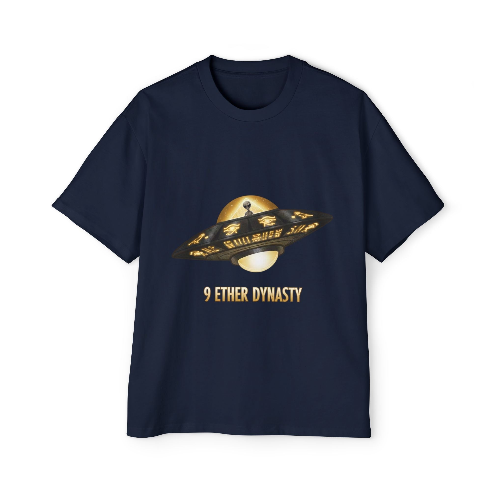 UFO Graphic Tee — “9 Ether Dynasty” Alien Spaceship T-Shirt