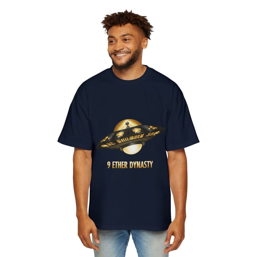 UFO Graphic Tee — “9 Ether Dynasty” Alien Spaceship T-Shirt Printify