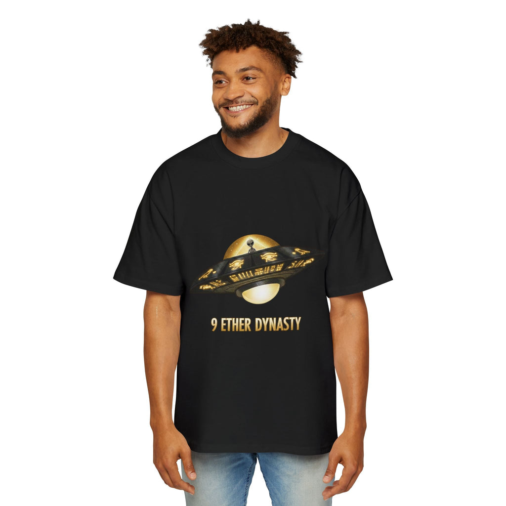 UFO Graphic Tee — “9 Ether Dynasty” Alien Spaceship T-Shirt Printify