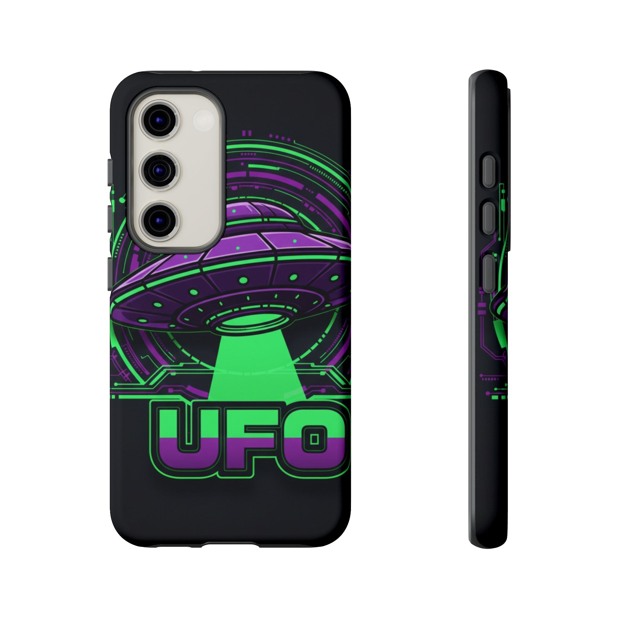UFO Phone Case - Neon Alien Spaceship Protective Cover Printify