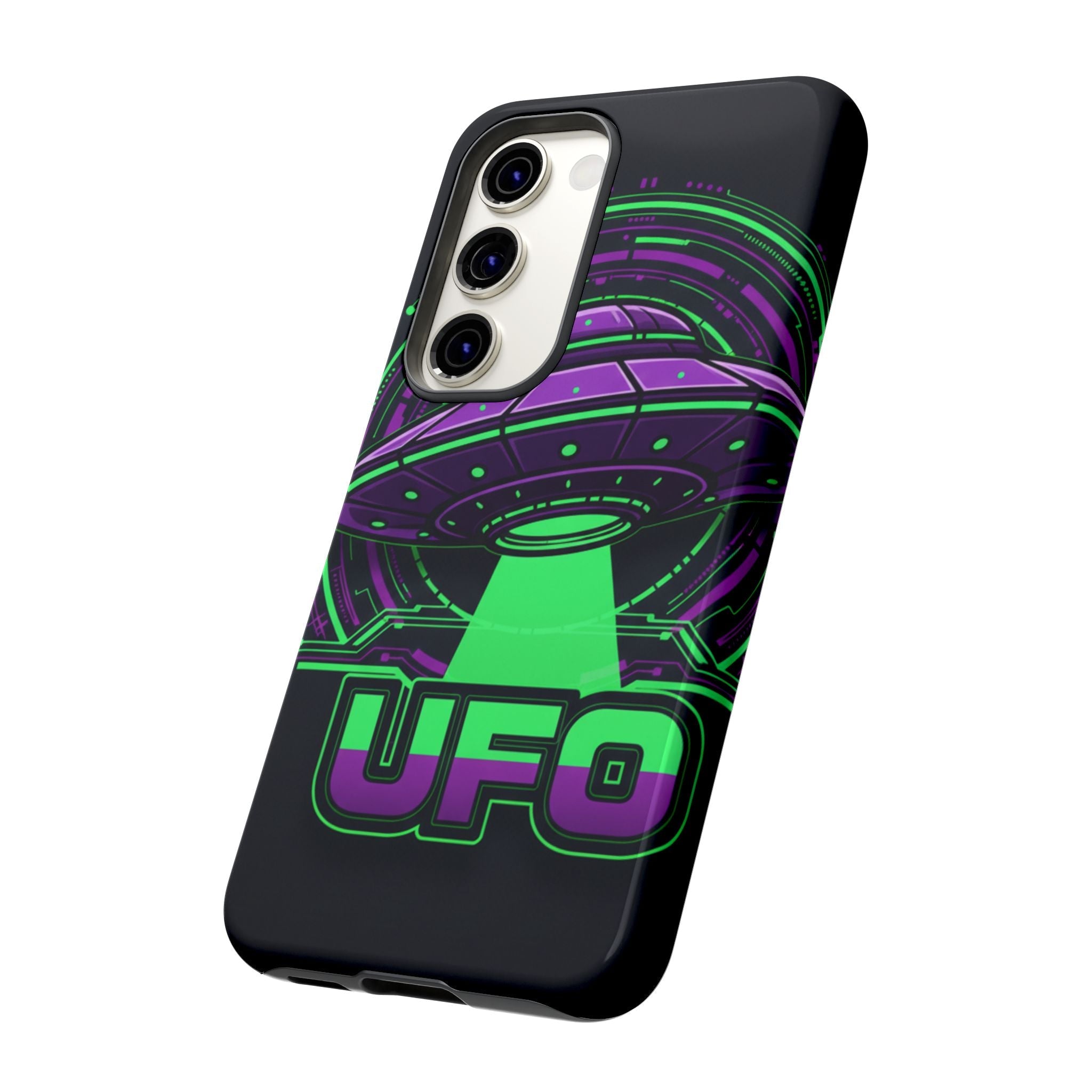 UFO Phone Case - Neon Alien Spaceship Protective Cover Printify
