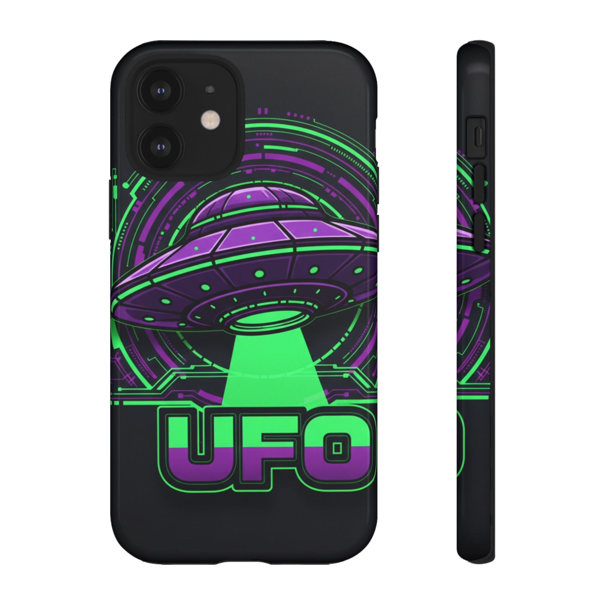 UFO Phone Case - Neon Alien Spaceship Protective Cover Printify