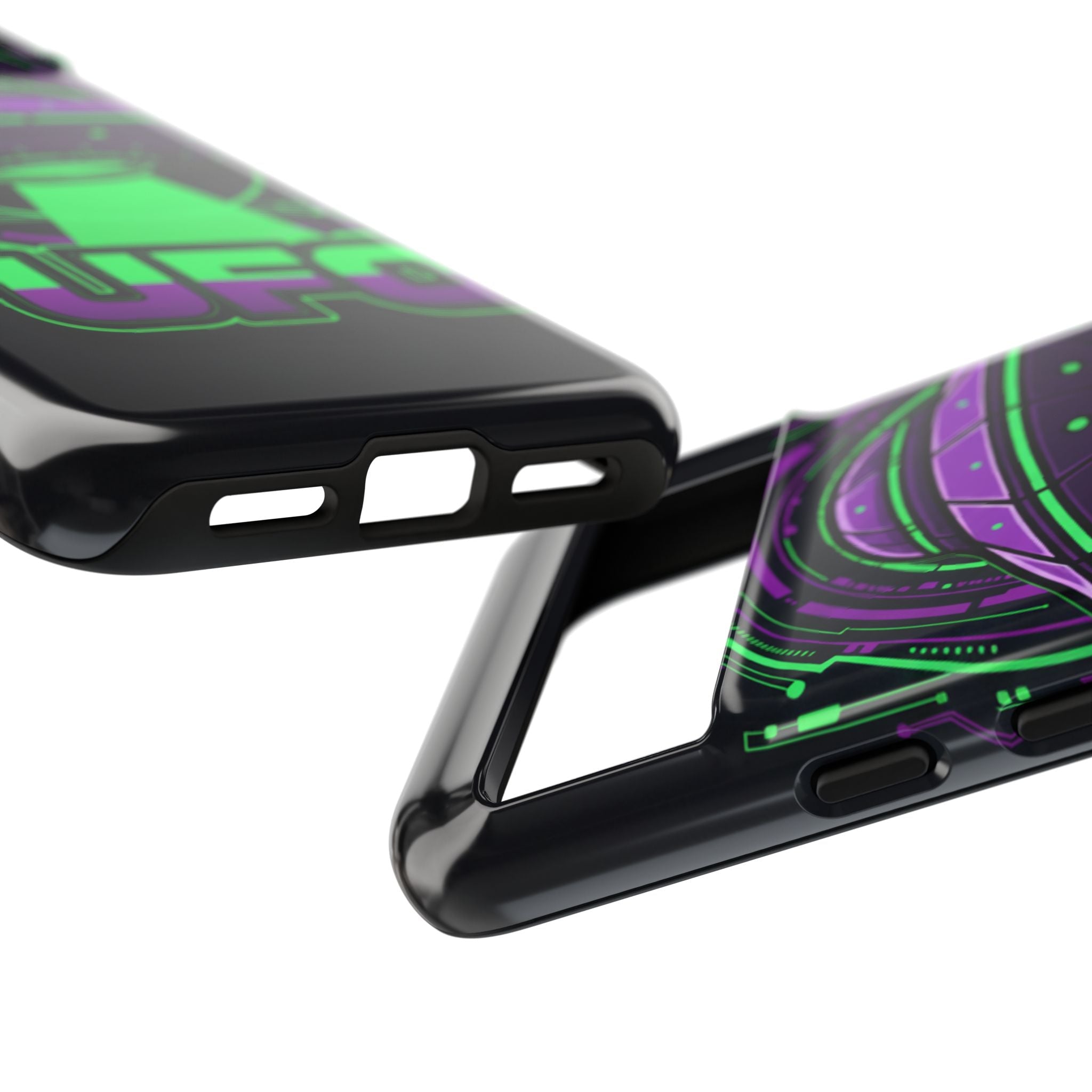 UFO Phone Case - Neon Alien Spaceship Protective Cover Printify