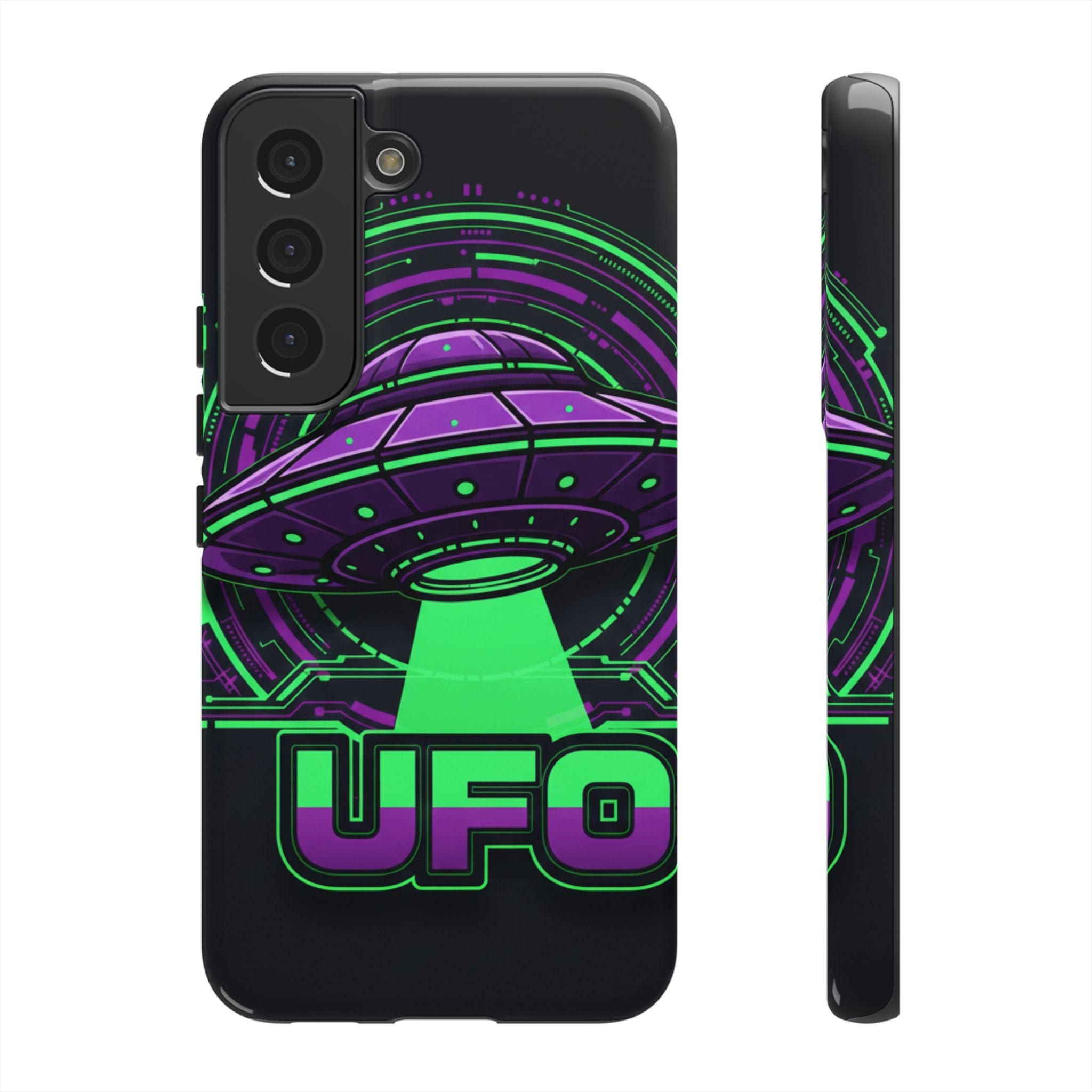 UFO Phone Case - Neon Alien Spaceship Protective Cover Printify