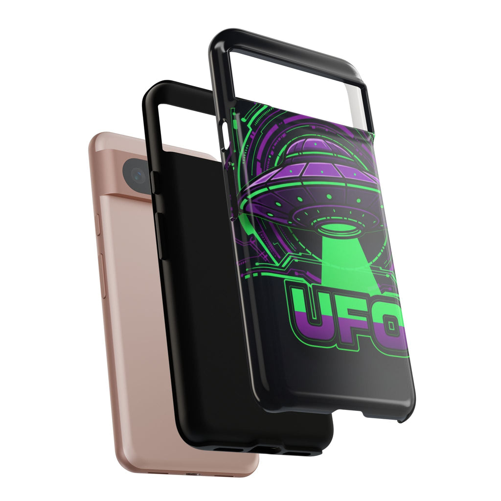 UFO Phone Case - Neon Alien Spaceship Protective Cover Printify