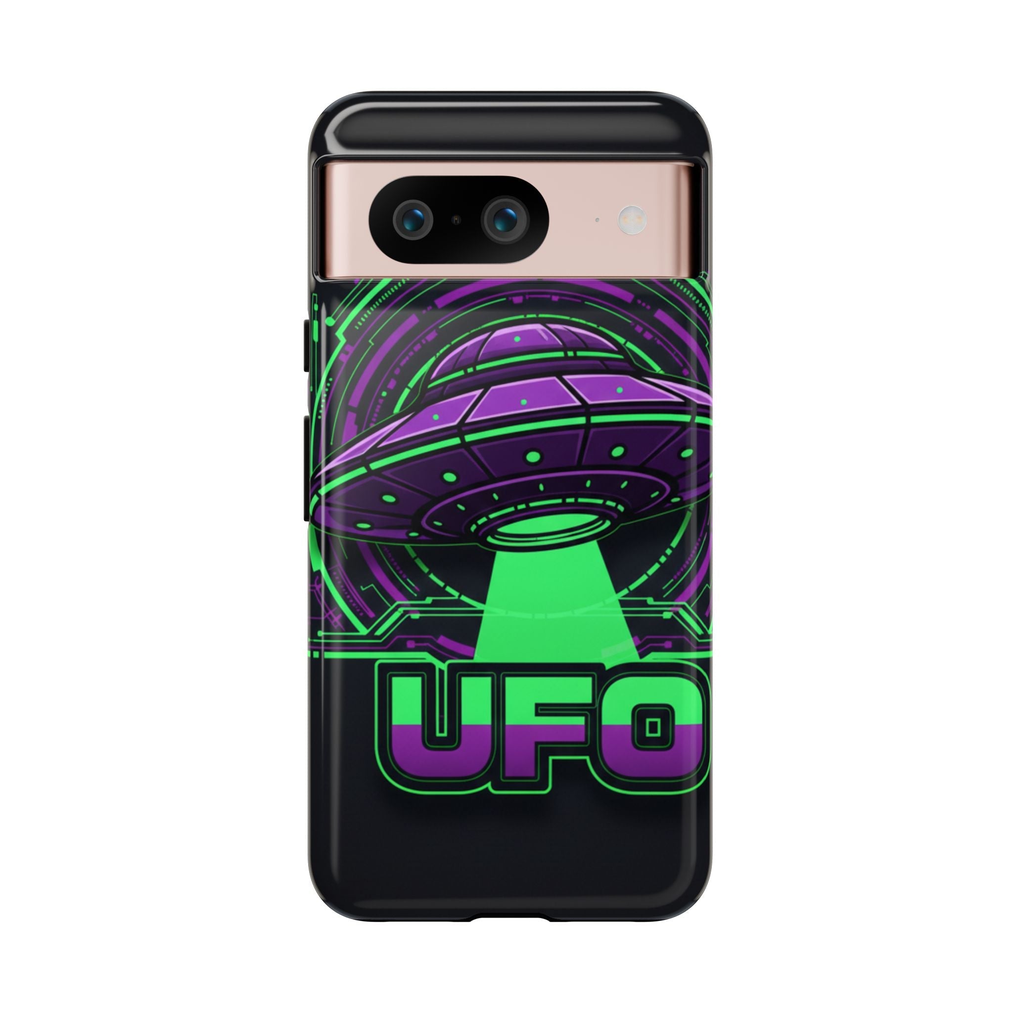 UFO Phone Case - Neon Alien Spaceship Protective Cover Printify