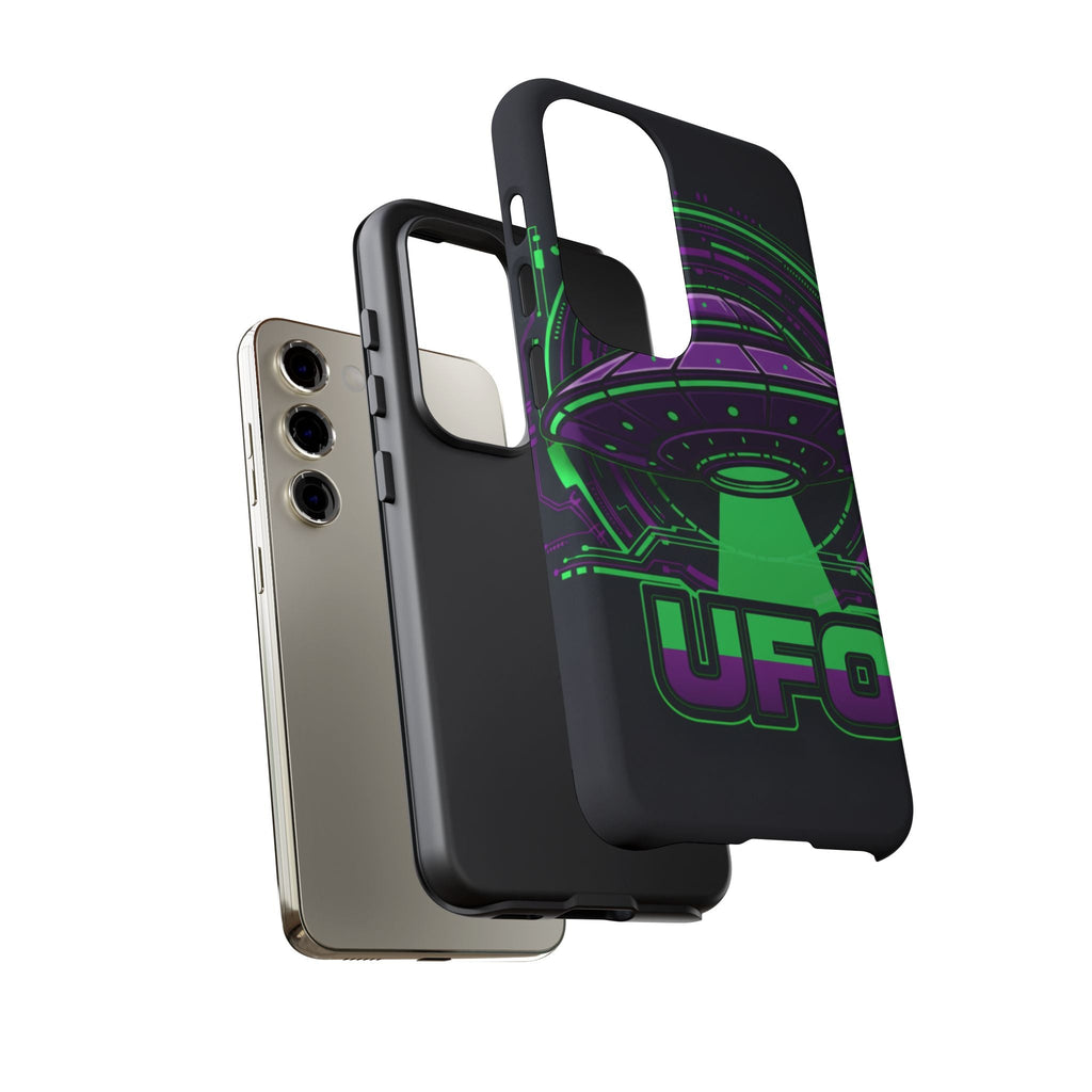 UFO Phone Case - Neon Alien Spaceship Protective Cover Printify
