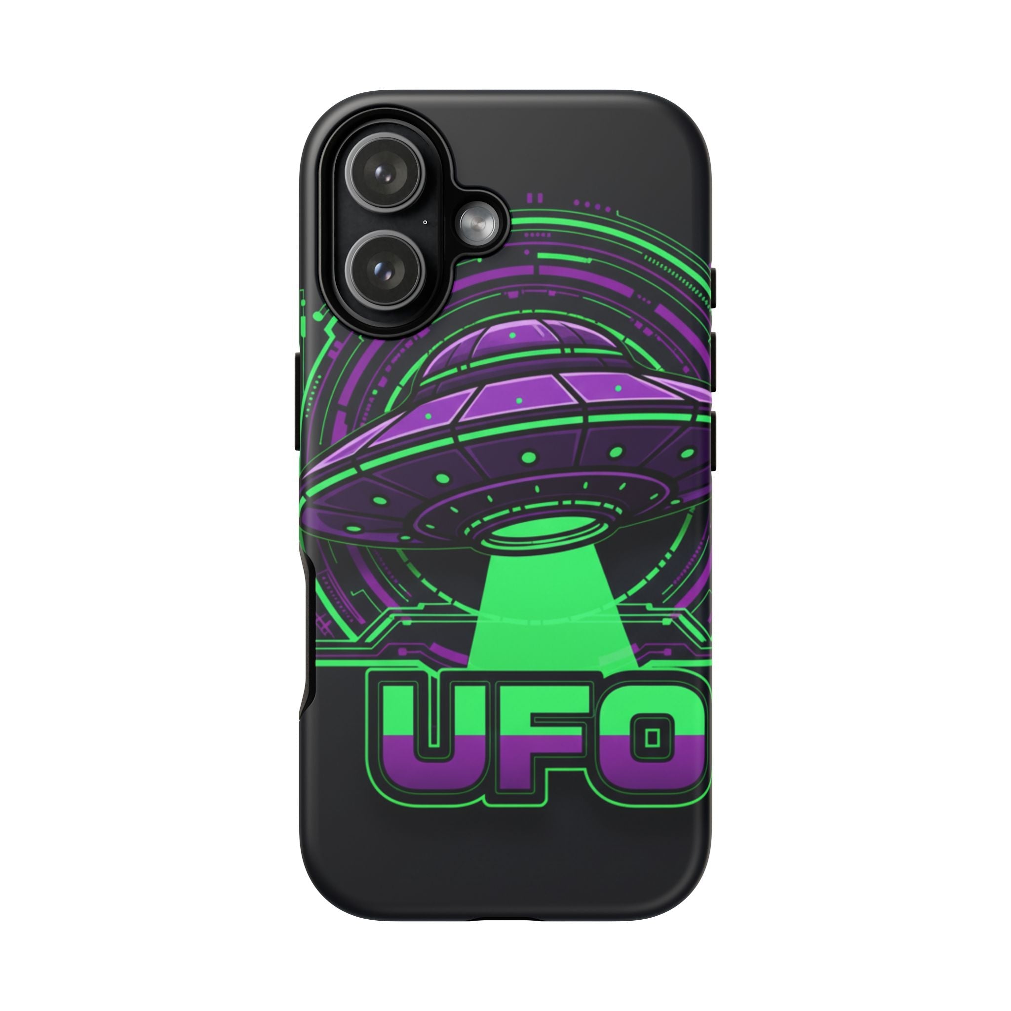 UFO Phone Case - Neon Alien Spaceship Protective Cover Printify
