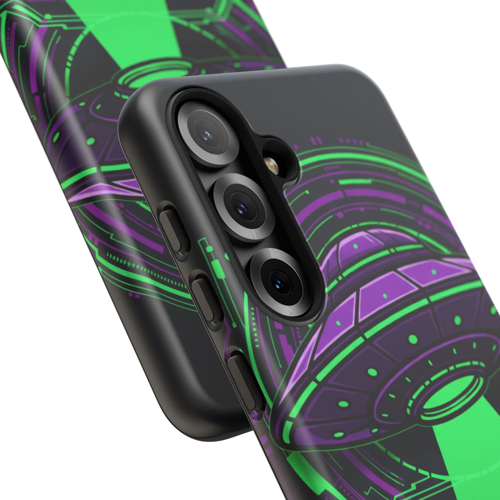 UFO Phone Case - Neon Alien Spaceship Protective Cover Printify
