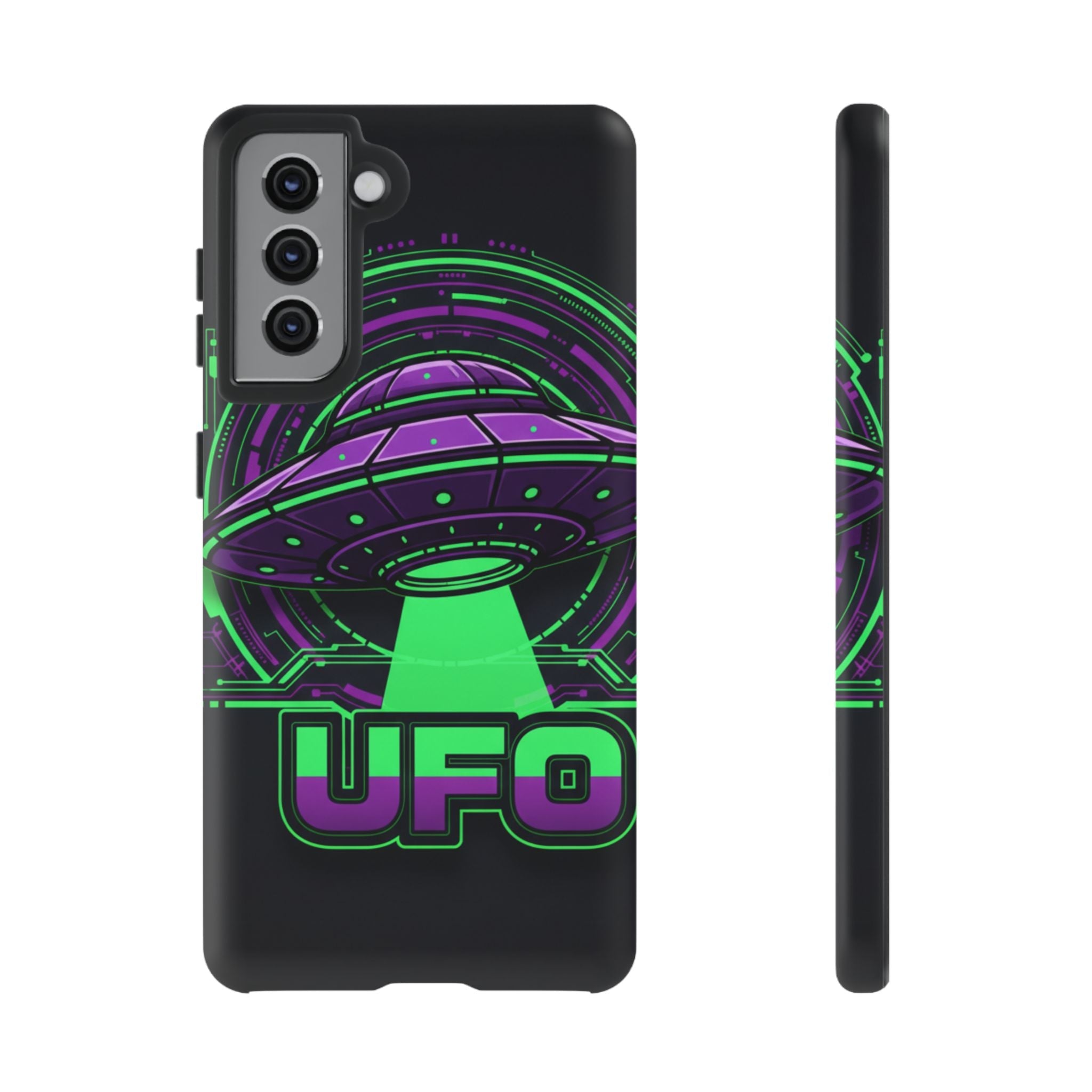 UFO Phone Case - Neon Alien Spaceship Protective Cover Printify