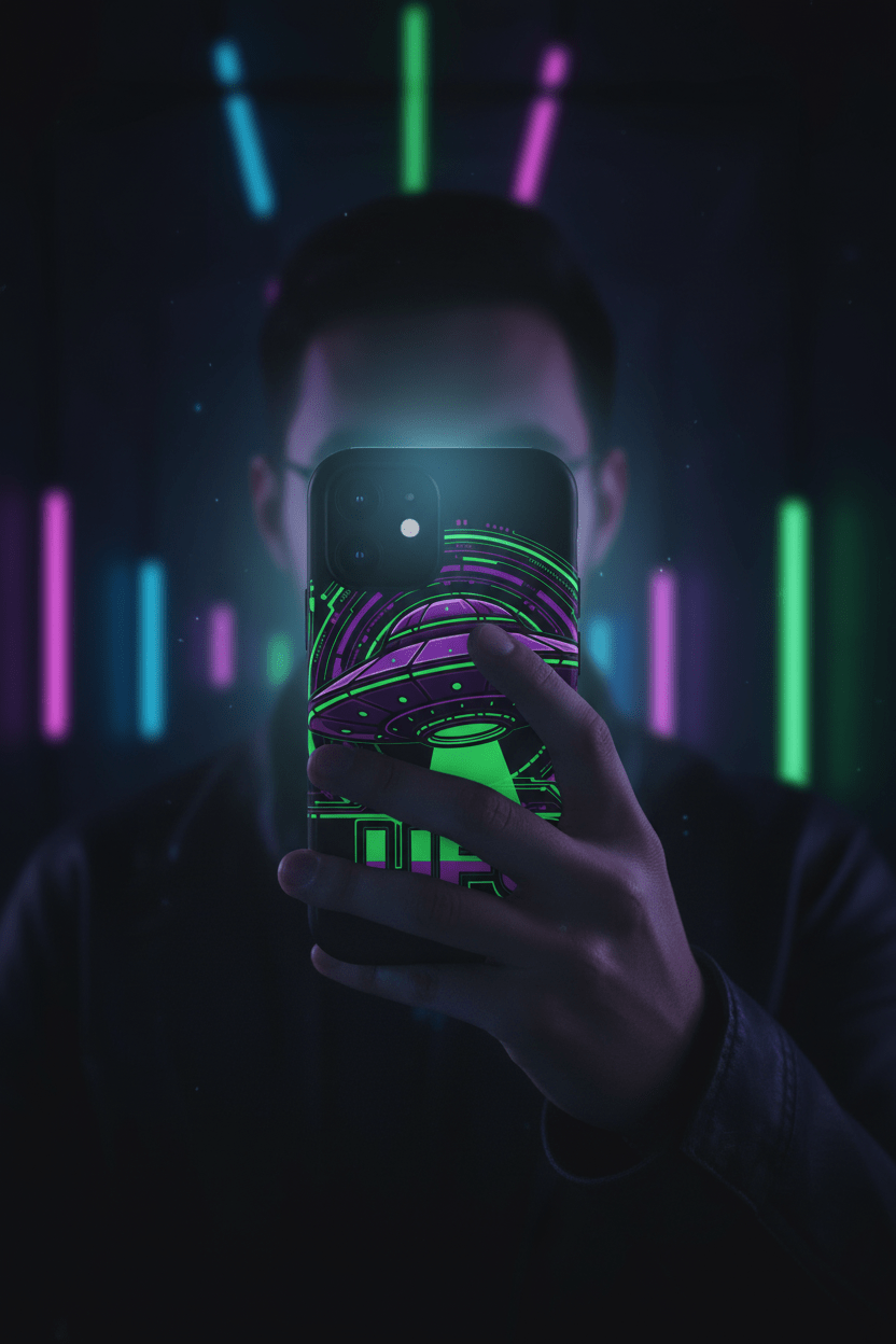 UFO Phone Case In Use