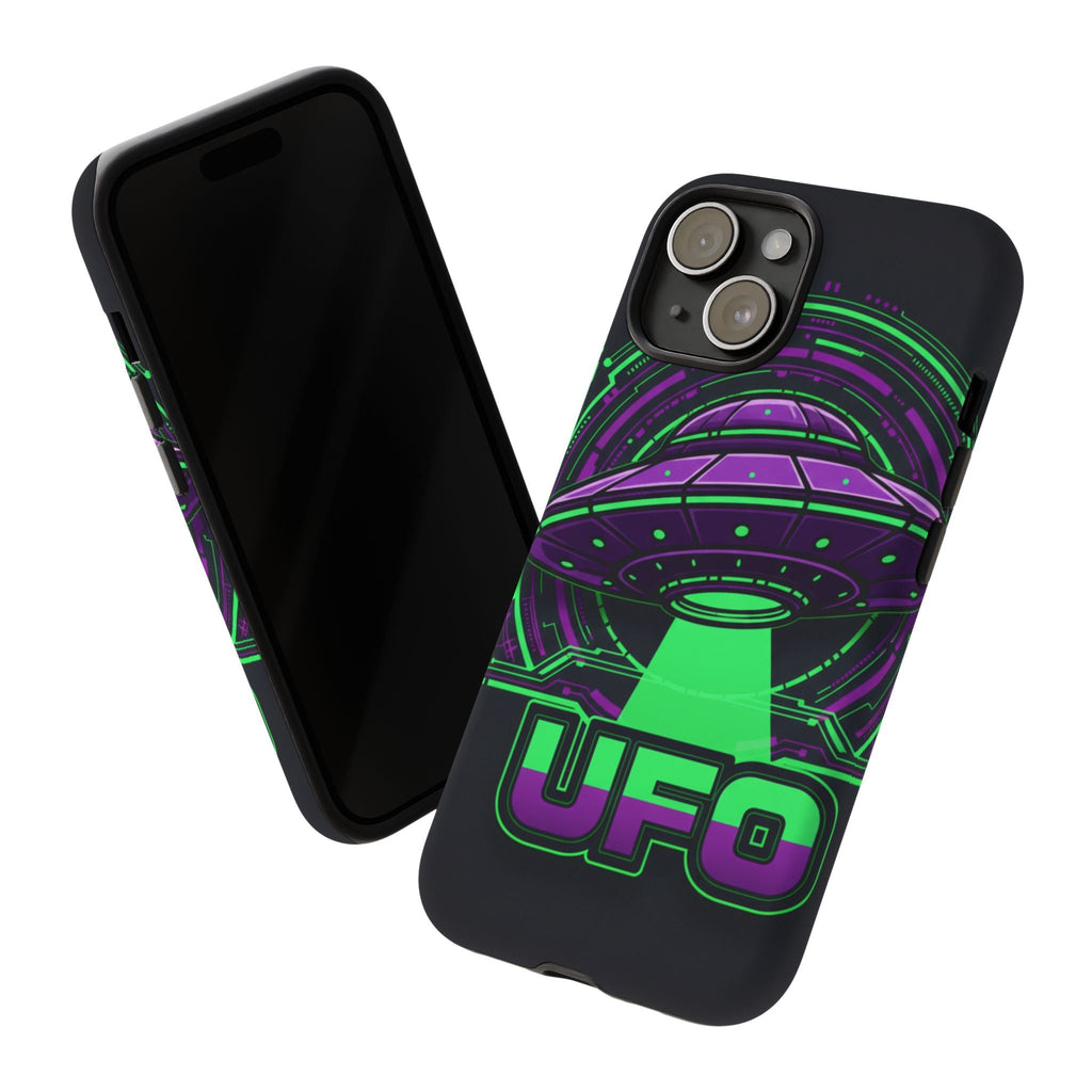 UFO Phone Case - Neon Alien Spaceship Protective Cover Printify