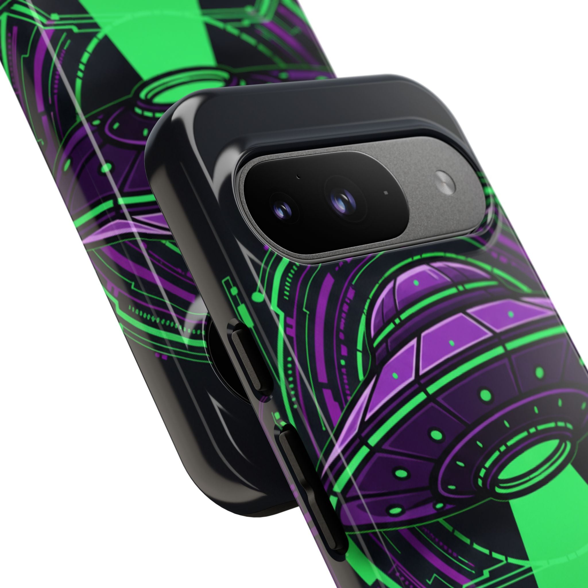 UFO Phone Case - Neon Alien Spaceship Protective Cover Printify