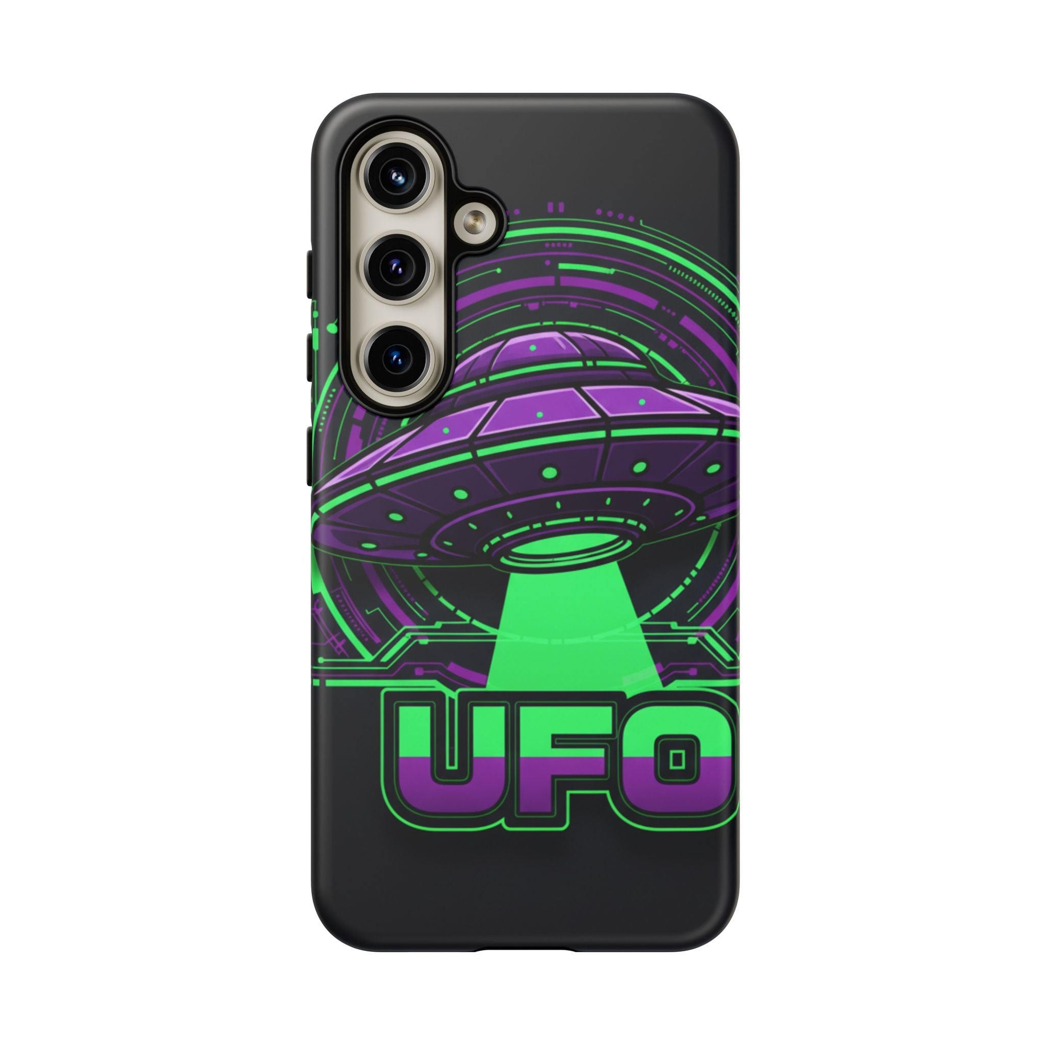 UFO Phone Case - Neon Alien Spaceship Protective Cover Printify