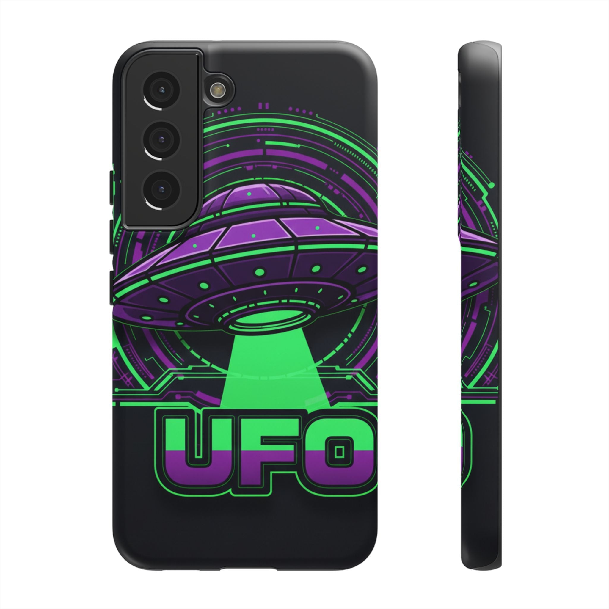 UFO Phone Case - Neon Alien Spaceship Protective Cover Printify