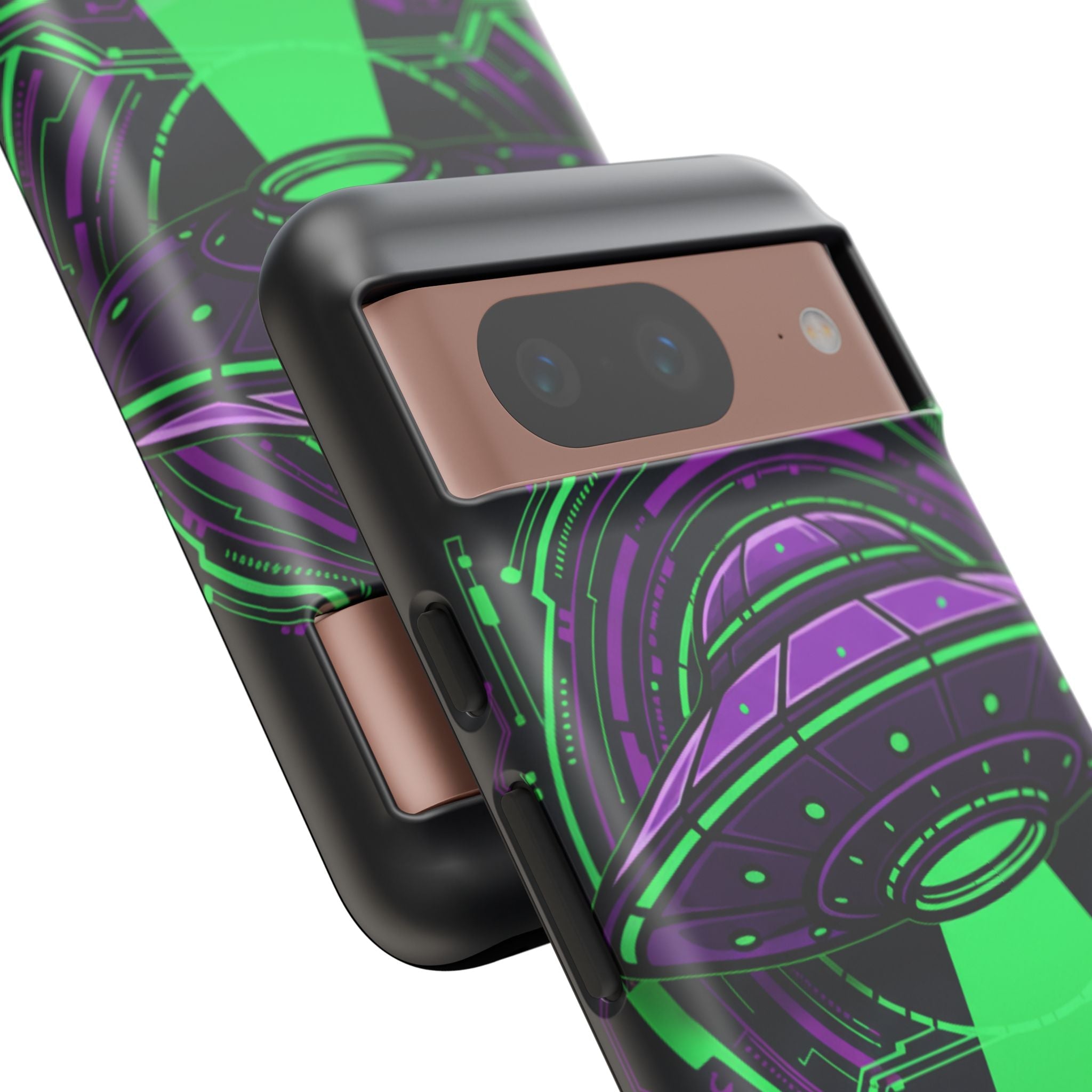 UFO Phone Case - Neon Alien Spaceship Protective Cover Printify