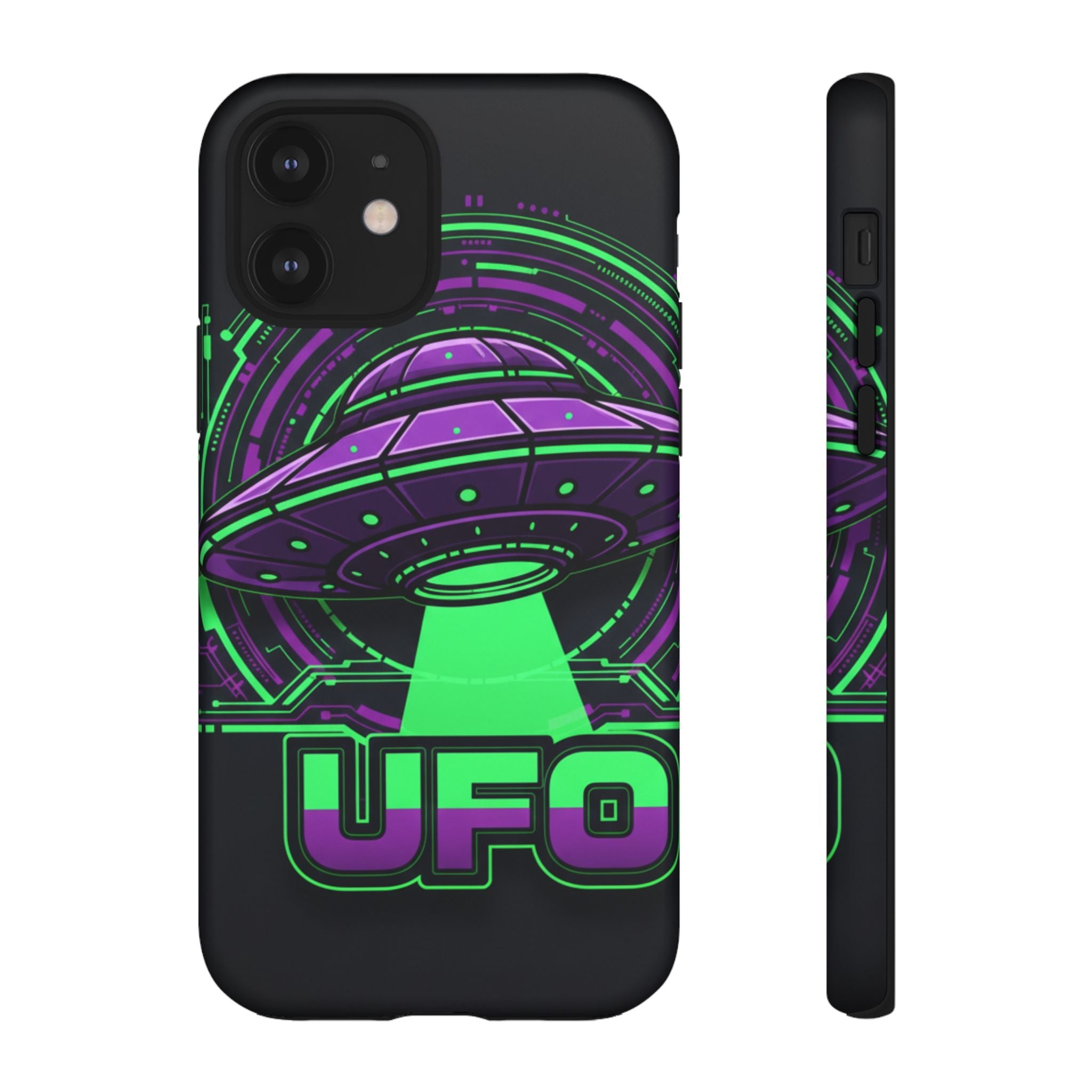 UFO Phone Case - Neon Alien Spaceship Protective Cover Printify