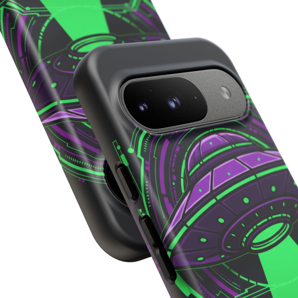 UFO Phone Case - Neon Alien Spaceship Protective Cover Printify